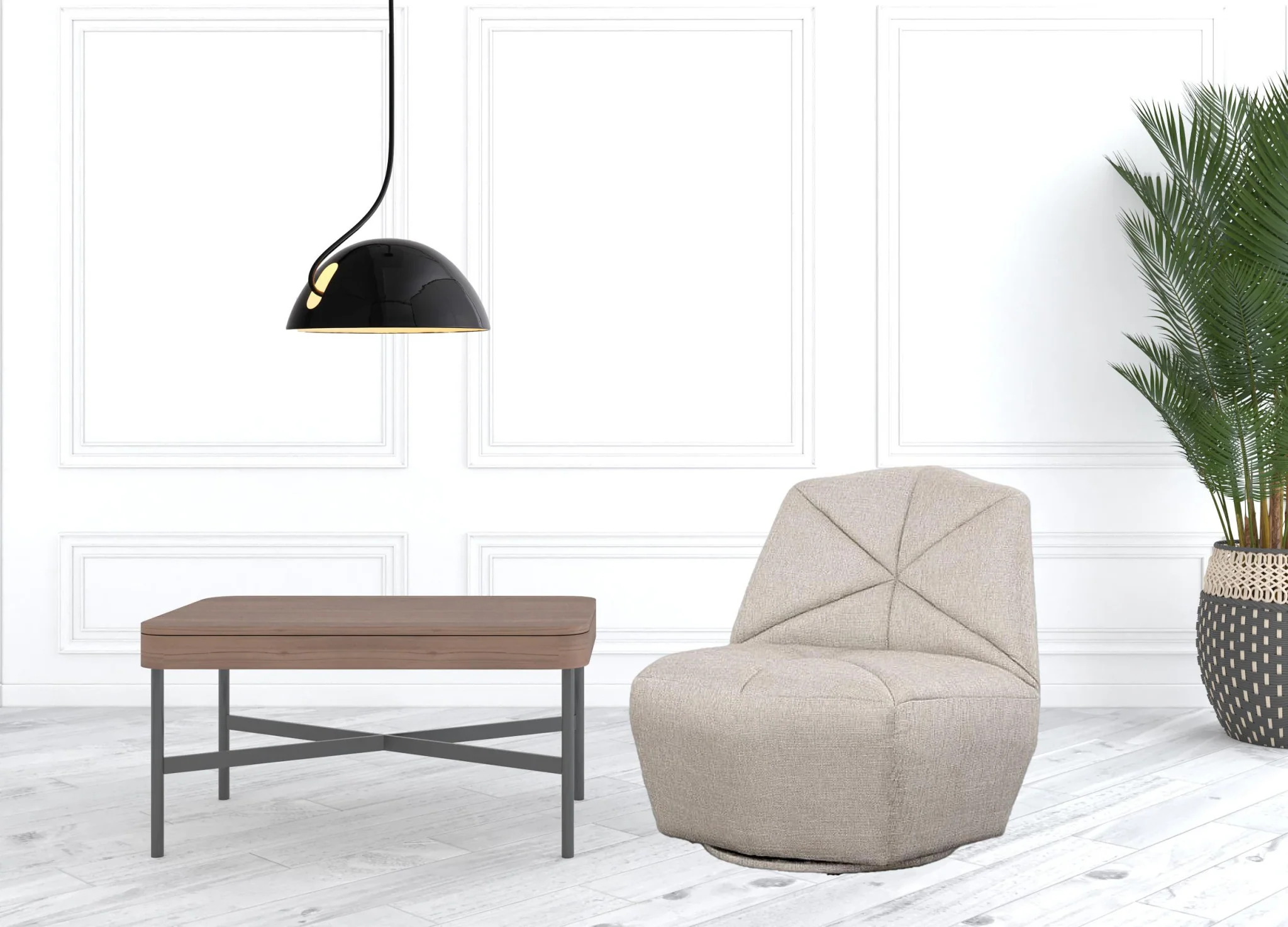 Gray Upholstered Lounge Chair By Homeroots - Image 5
