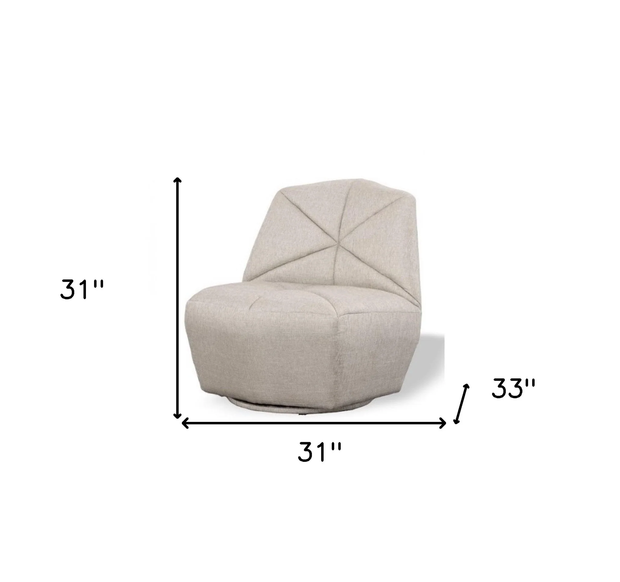 Gray Upholstered Lounge Chair By Homeroots - Image 6