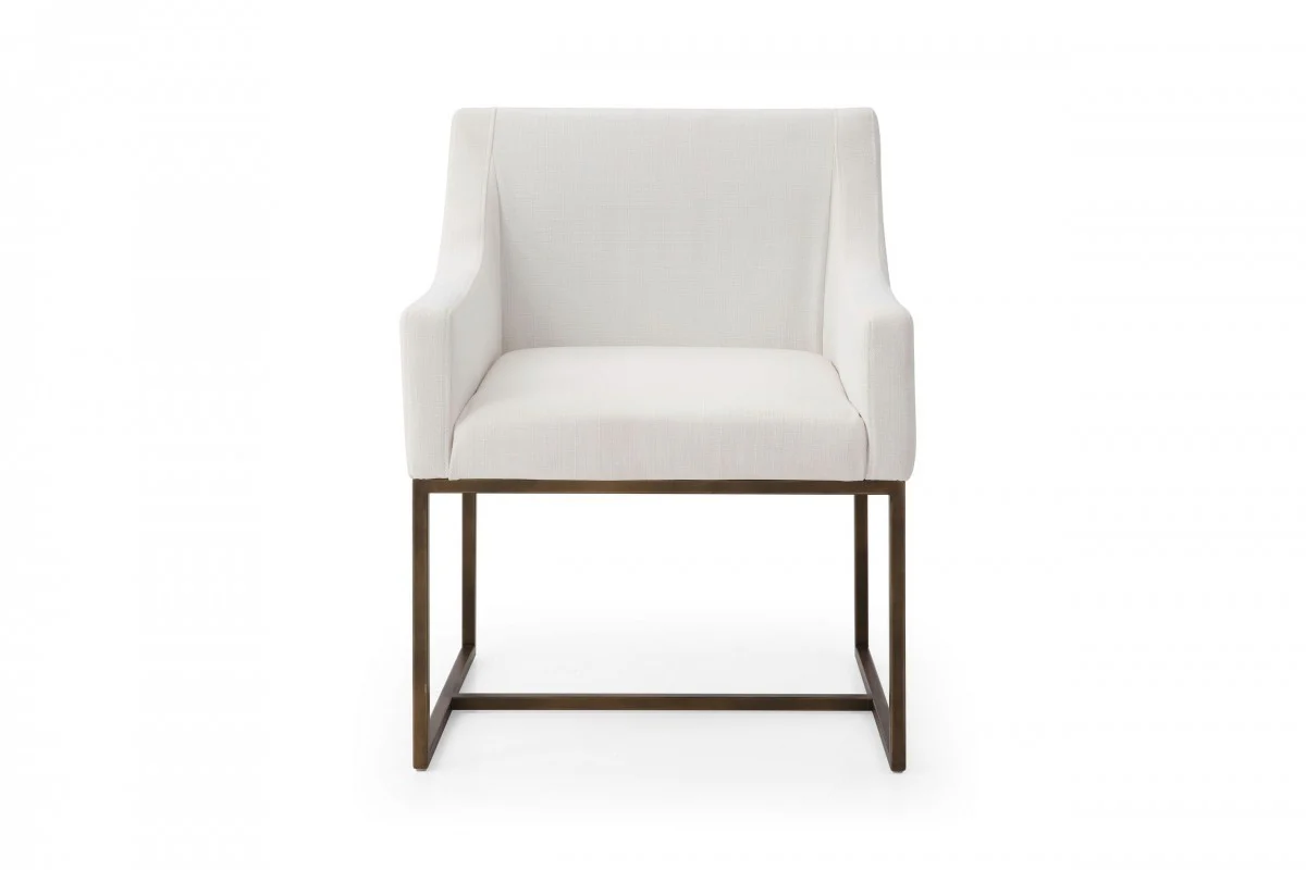 Gray Velvet Antique Brass Dining Chair By Homeroots - Image 10