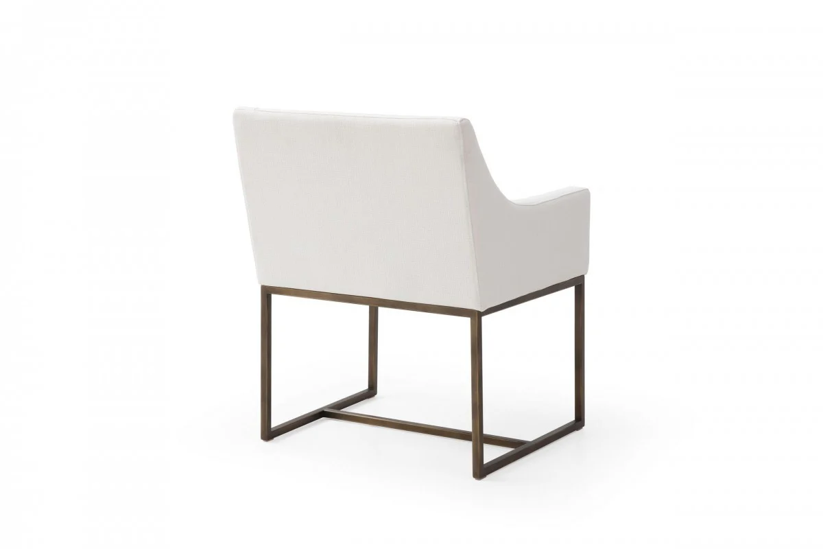 Gray Velvet Antique Brass Dining Chair By Homeroots - Image 11
