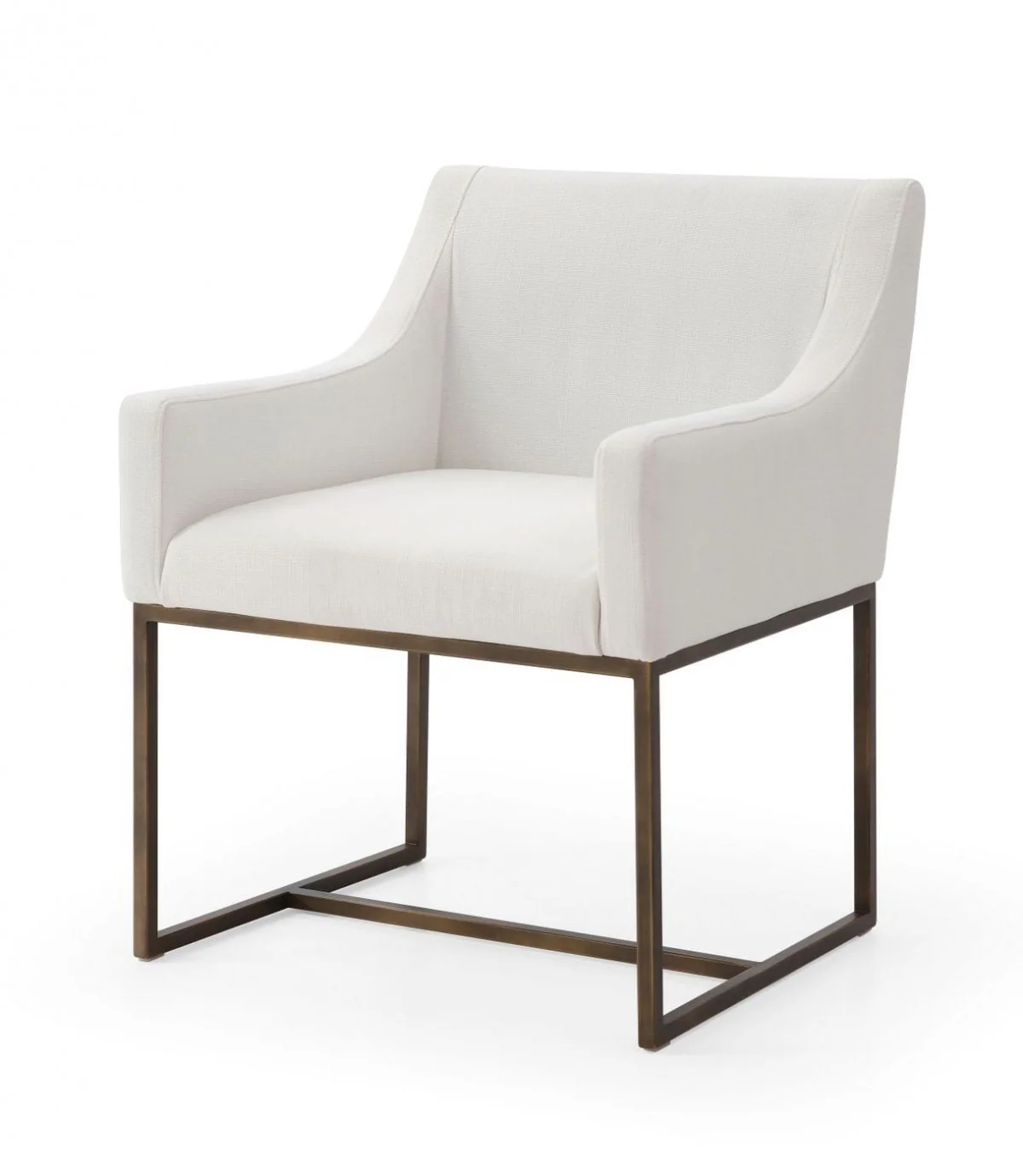Gray Velvet Antique Brass Dining Chair By Homeroots - Image 8