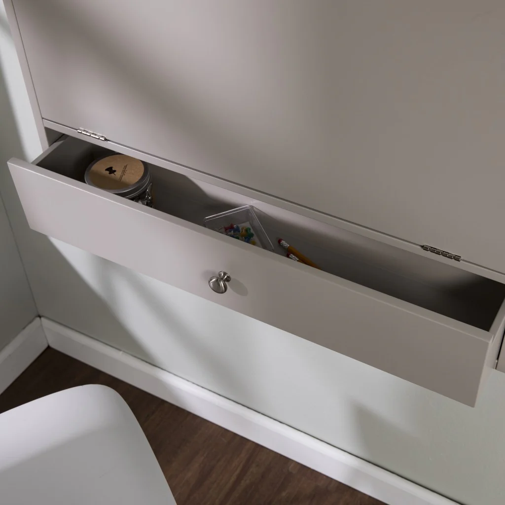 Gray Wall Mount Folding Desk By Homeroots - Image 2