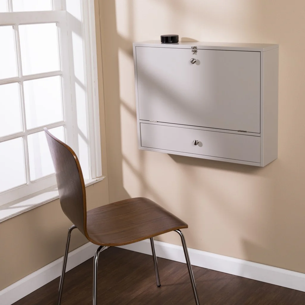 Gray Wall Mount Folding Desk By Homeroots - Image 3