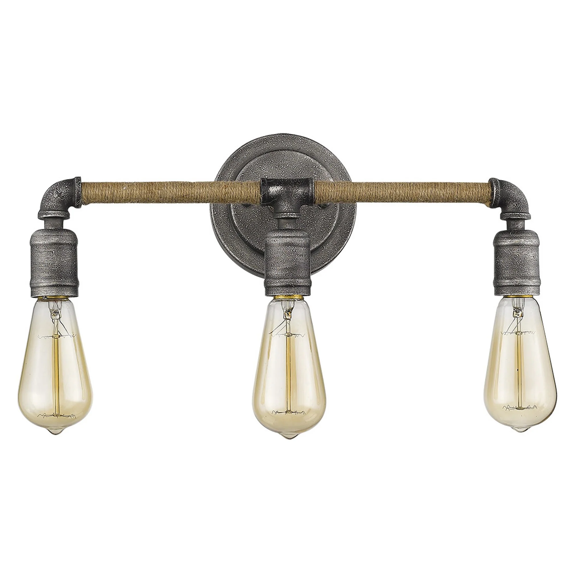 Grayson 3-Light Antique Gray Vanity By Homeroots - Image 3