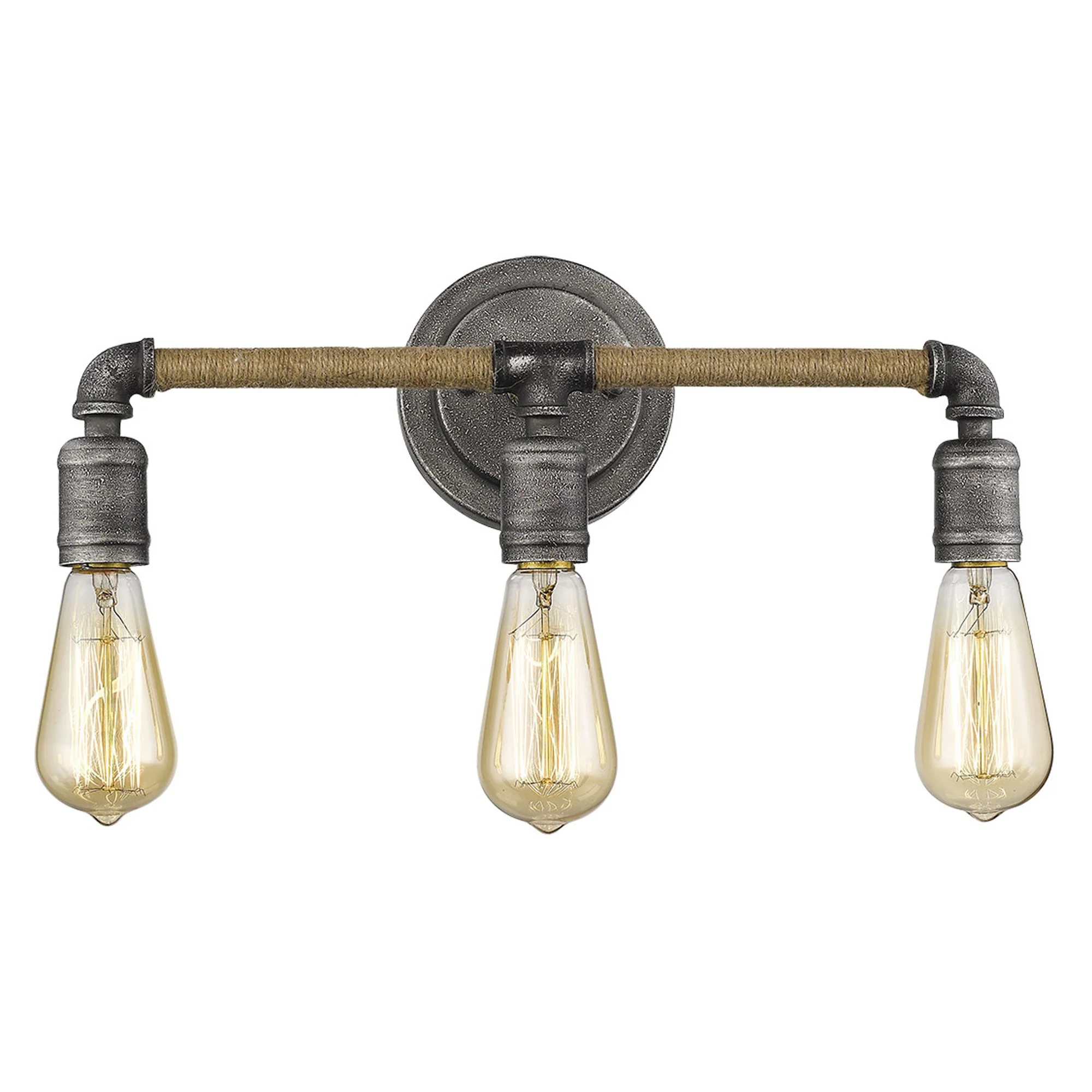 Grayson 3-Light Antique Gray Vanity By Homeroots - Image 4