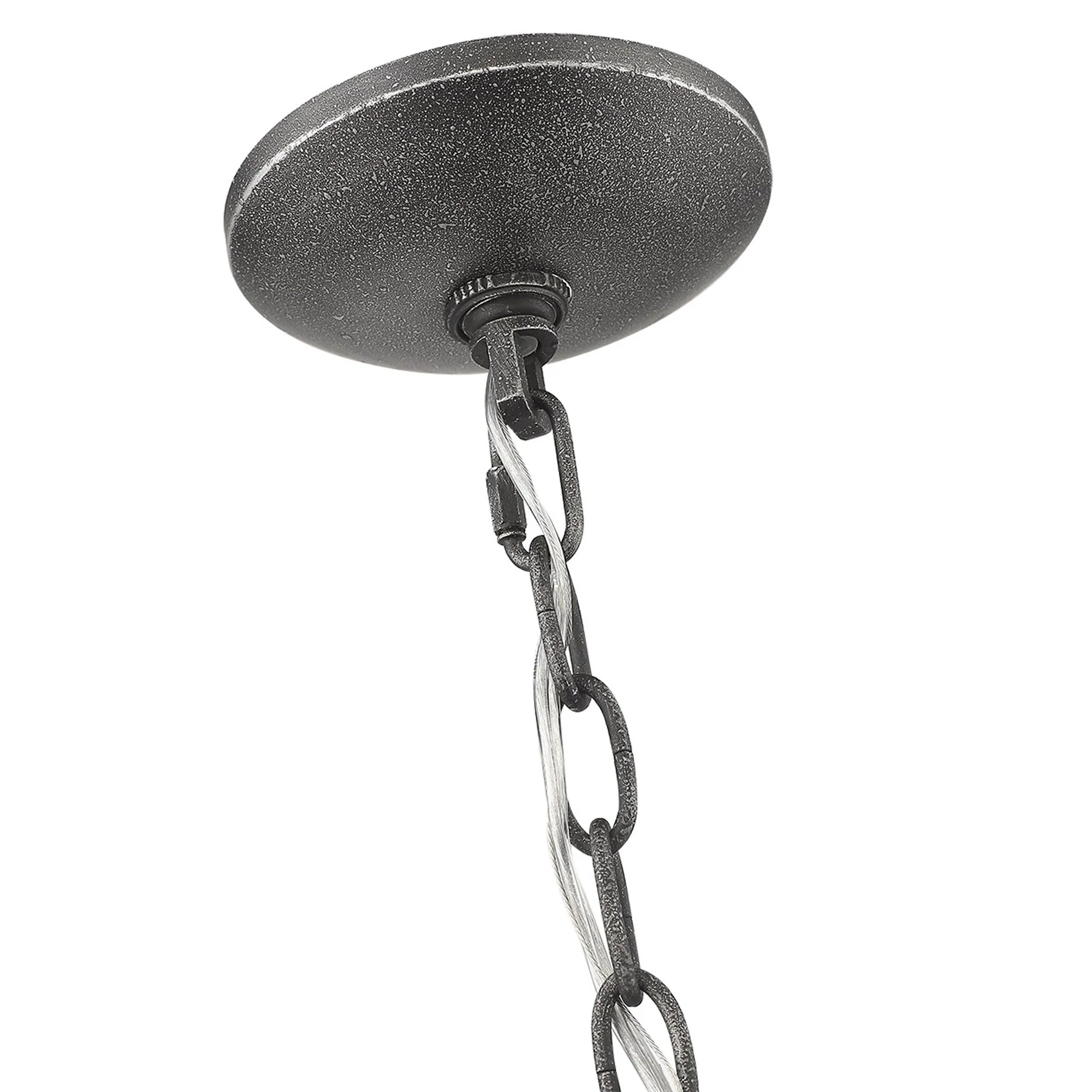 Grayson 9-Light Antique Gray Chandelier By Homeroots - Image 7