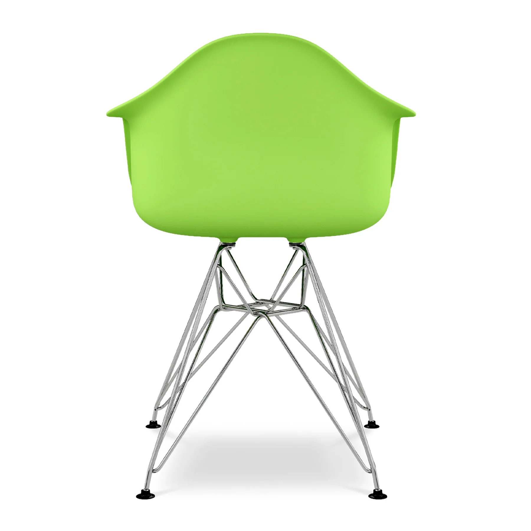 Green And Silver Heavy Duty Plastic Dining Arm Chair By Homeroots - Image 4