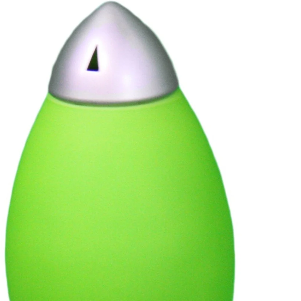 Green and Silver Rocket Shaped Table Lamp By Homeroots - Image 3