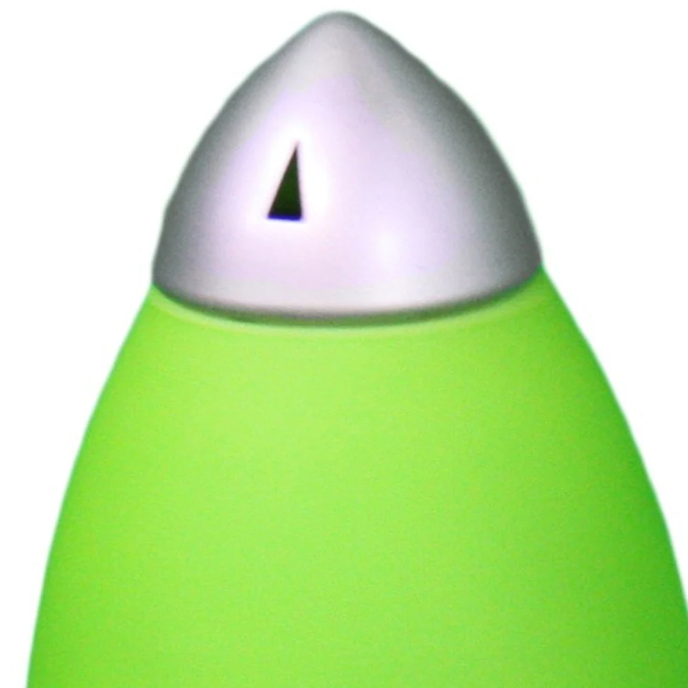 Green and Silver Rocket Shaped Table Lamp By Homeroots - Image 4