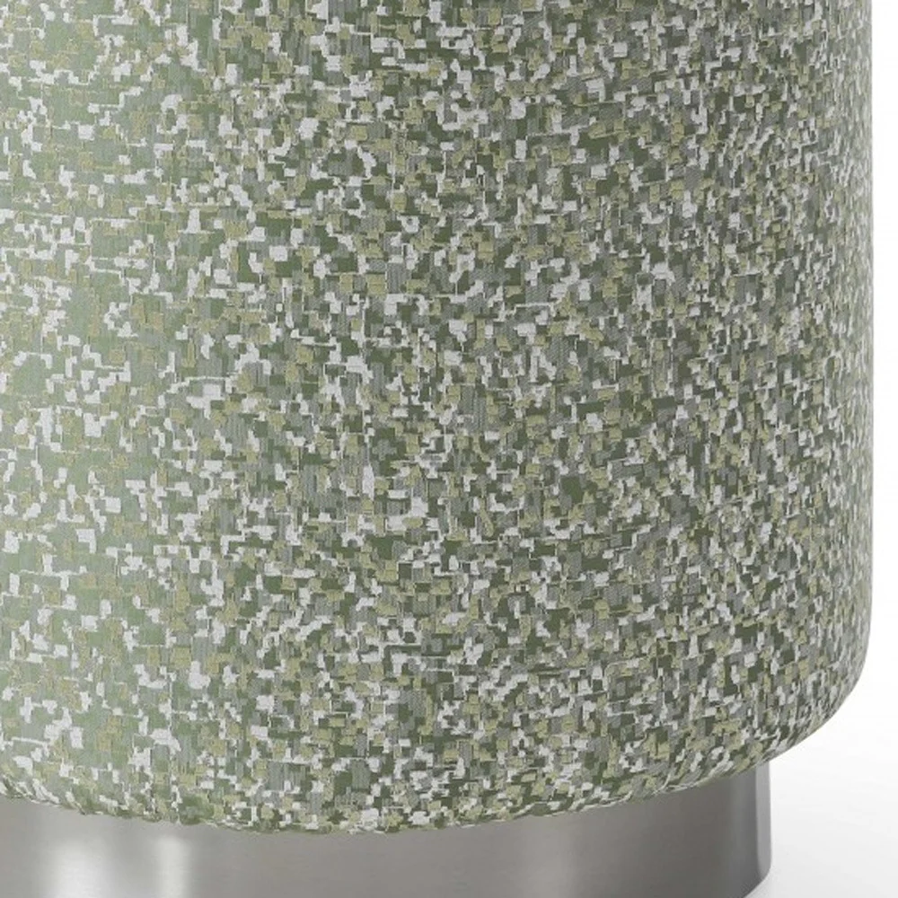 Green Fabric Steel Ottoman By Homeroots - Image 6