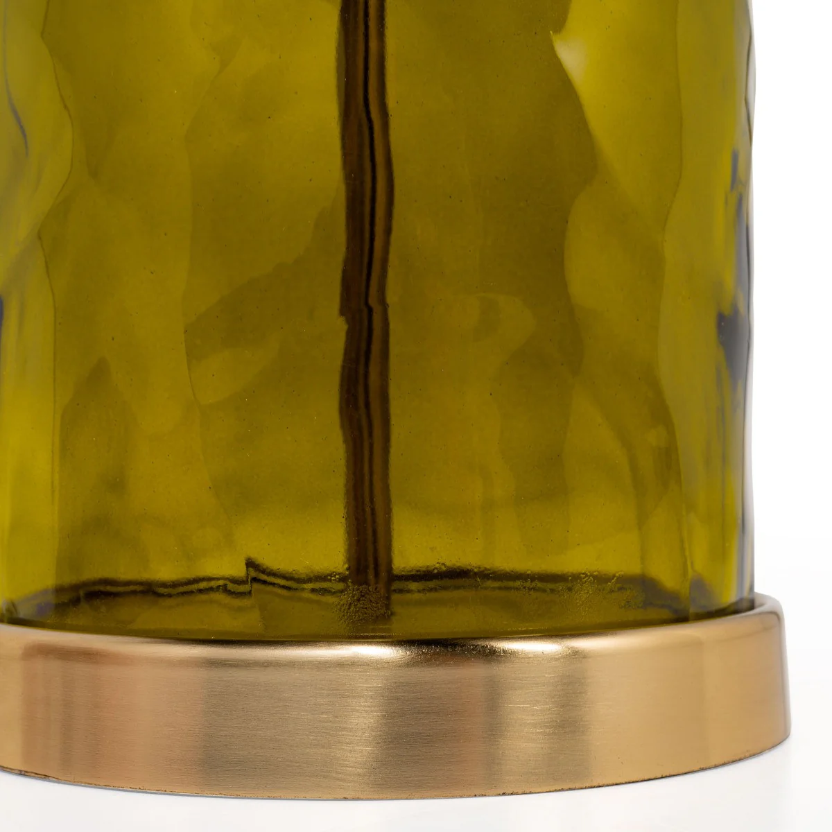 Green Glass LED Table Lamp With Black Drum Shade By Homeroots - Image 5