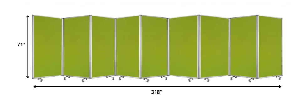 Green, Metal, 9 Panel, Screen By Homeroots - Image 5