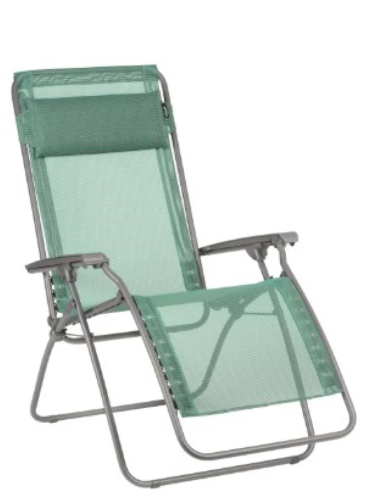 Green Metal Outdoor Zero Gravity Chair with Green Cushion By Homeroots - Image 5