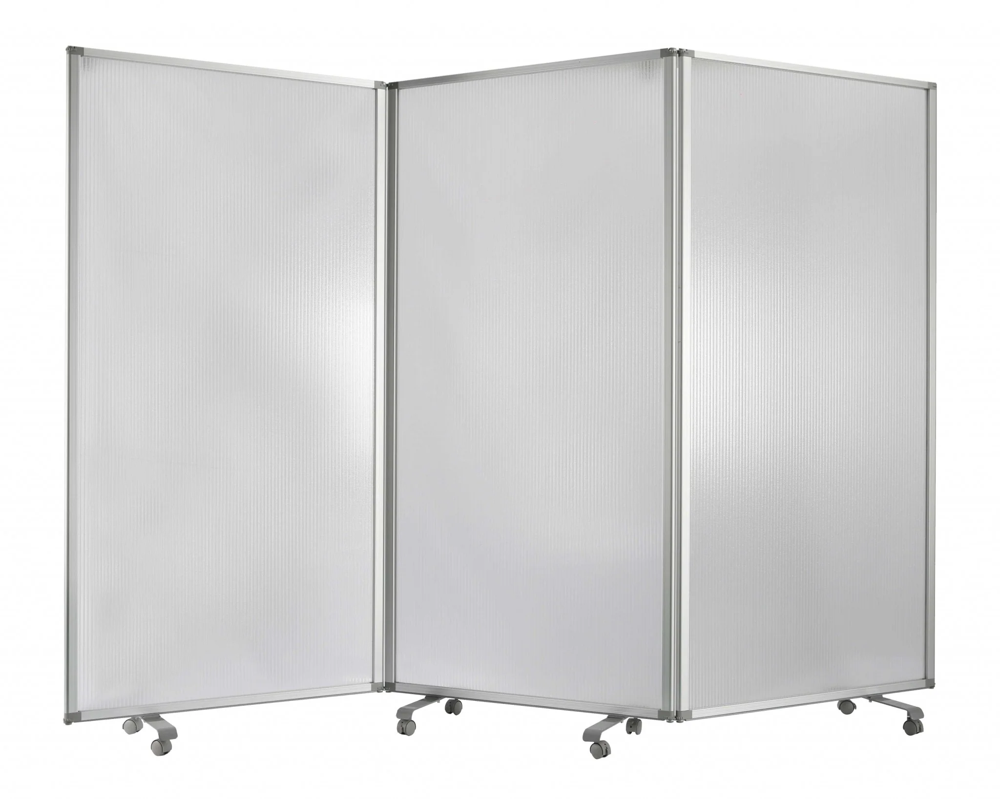 Green Rolling Three Panel Room Divider Screen By Homeroots - Image 12