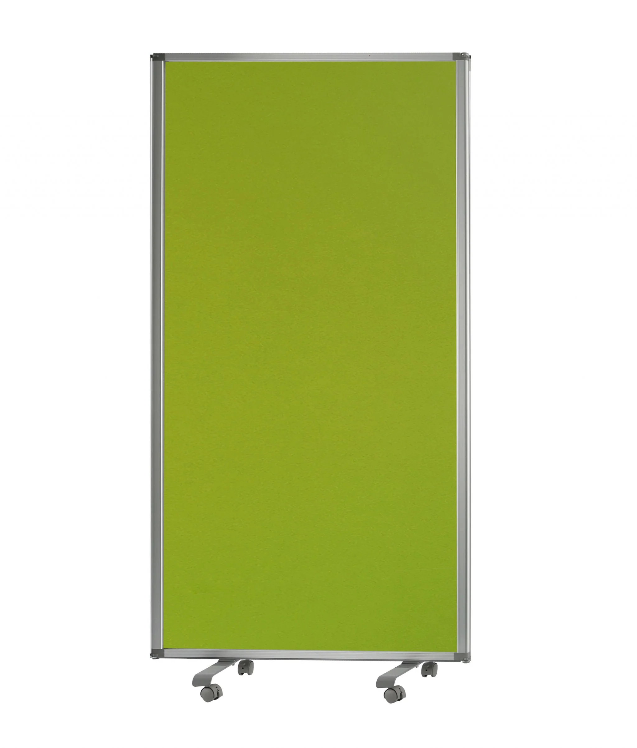Green Rolling Three Panel Room Divider Screen By Homeroots - Image 3