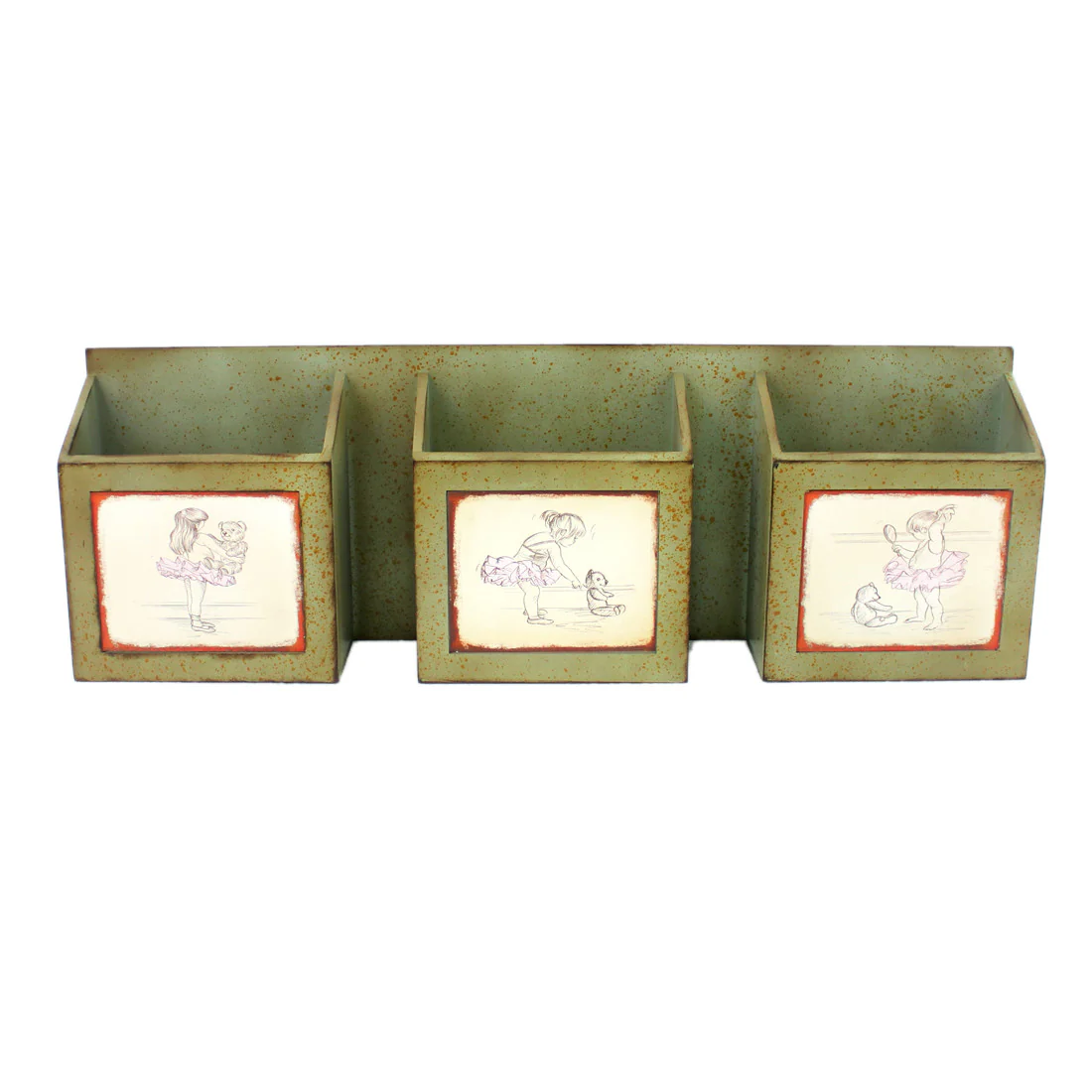 Green Rustic Horizontal - Newspaper & Magazine Rack By Homeroots - Image 2
