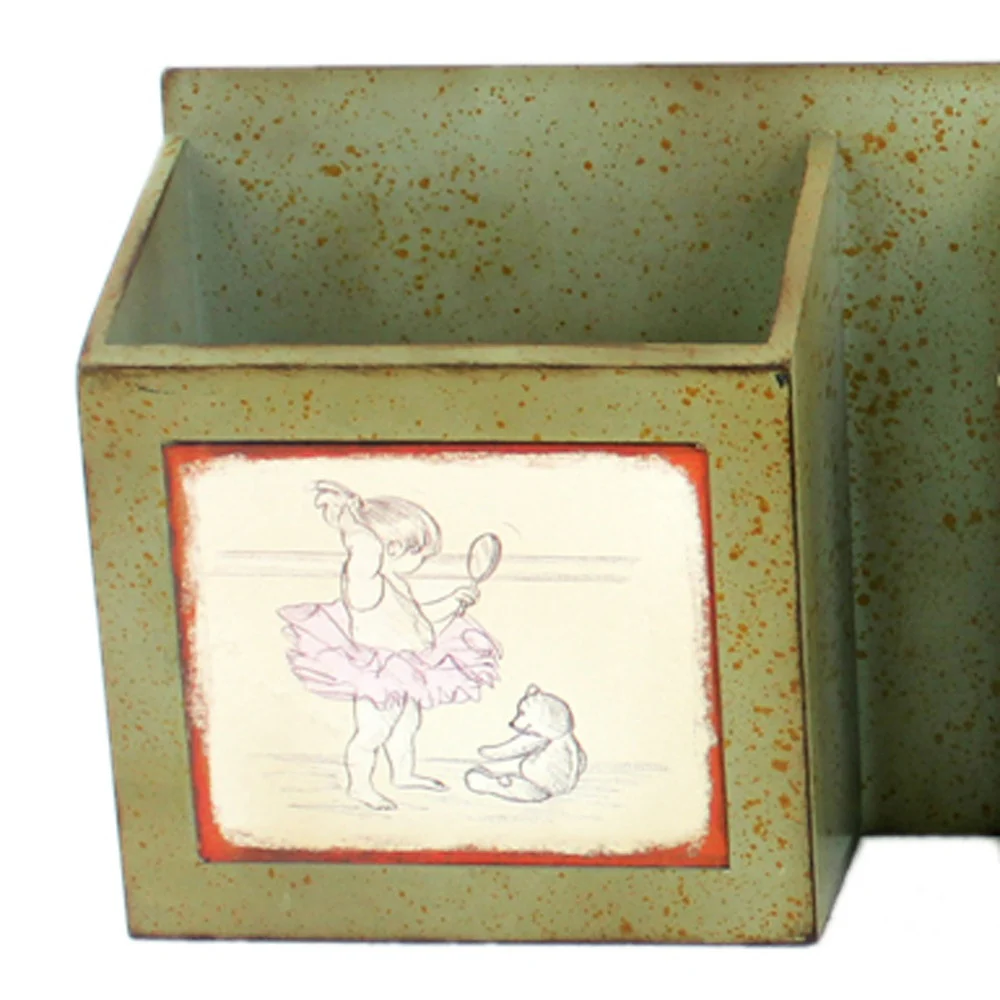 Green Rustic Horizontal - Newspaper & Magazine Rack By Homeroots - Image 3