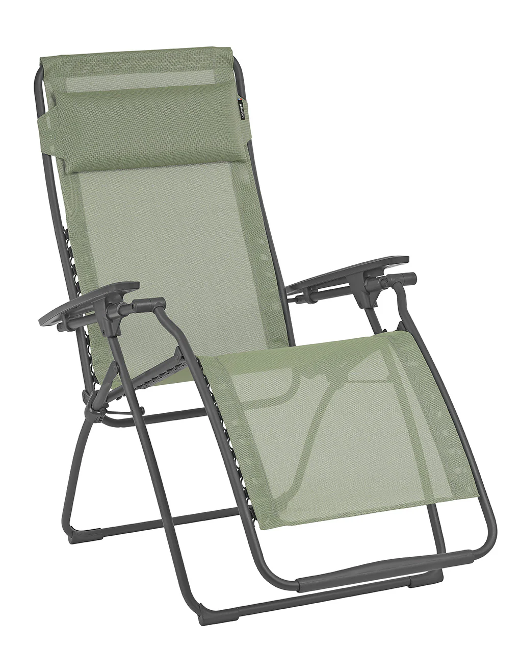 Green Steel Outdoor Zero Gravity Chair with Green Cushion By Homeroots - Image 2