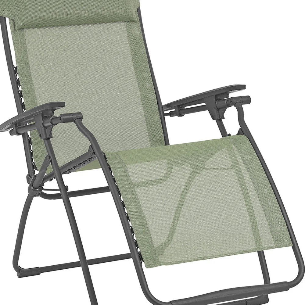 Green Steel Outdoor Zero Gravity Chair with Green Cushion By Homeroots - Image 5