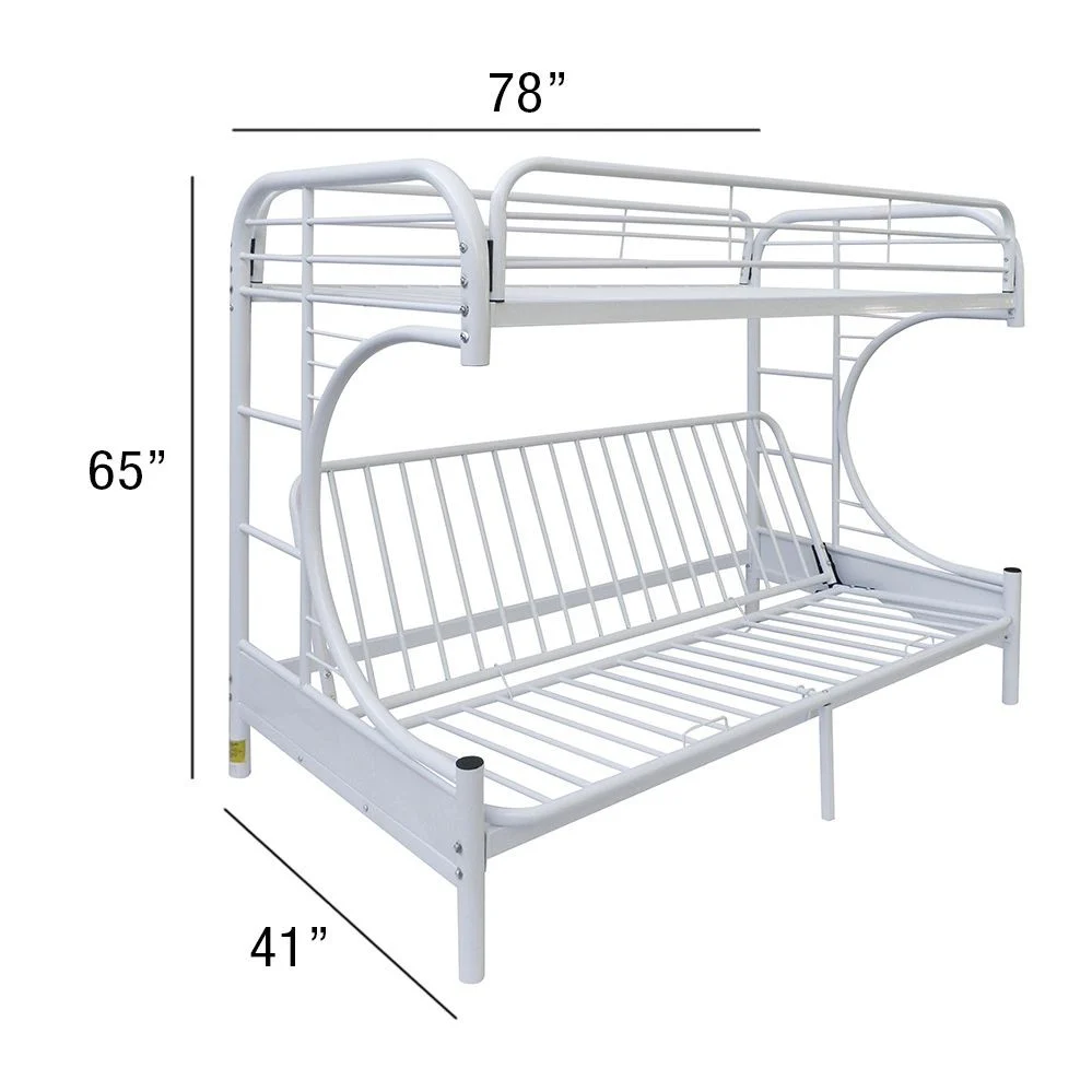 Green Twin Over Full Futon Bunk Bed By Homeroots - Image 13