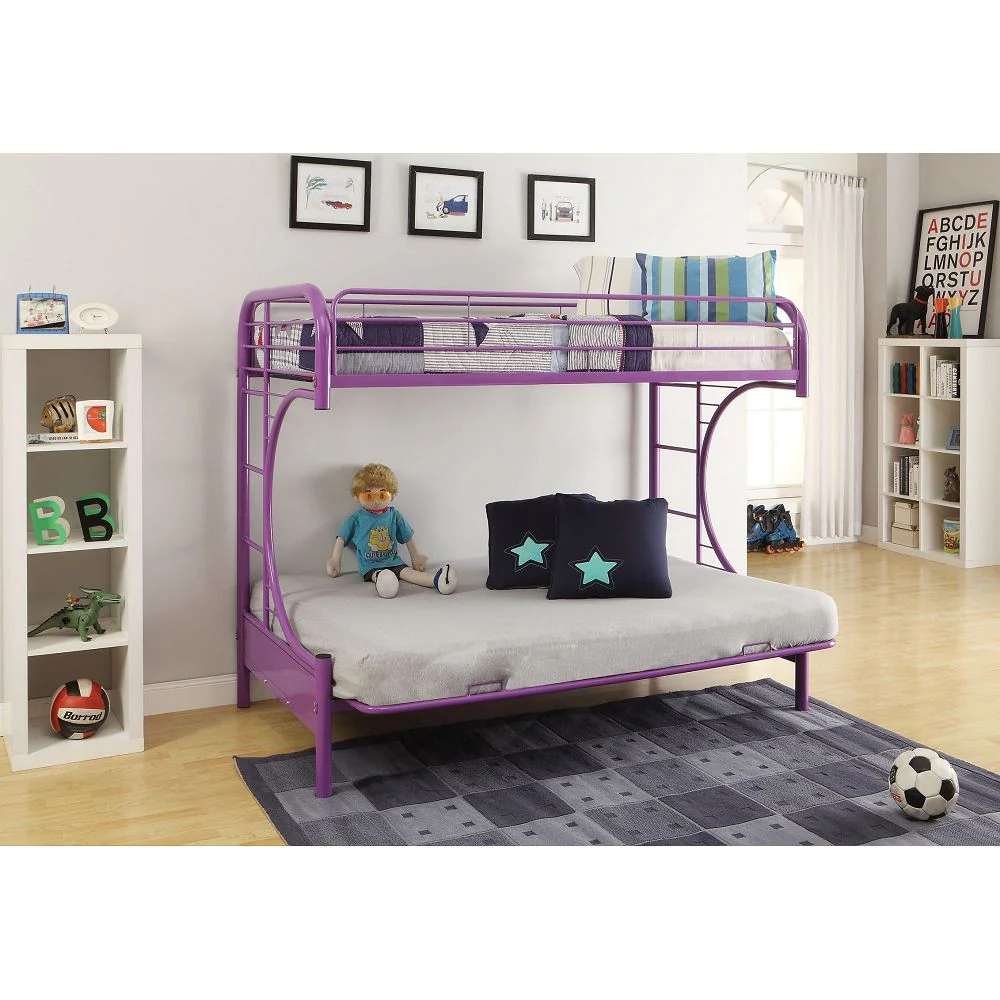 Green Twin Over Full Futon Bunk Bed By Homeroots - Image 6