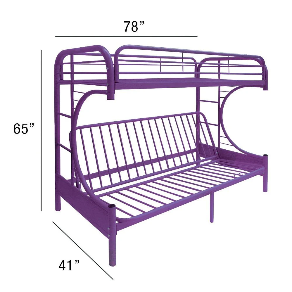 Green Twin Over Full Futon Bunk Bed By Homeroots - Image 8