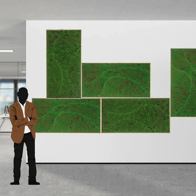 Green Wall, "New Wave B" By Gold Leaf Design Group - Image 7