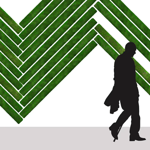 Green Wall, Strip 24.5"L "New By Gold Leaf Design Group - Image 8