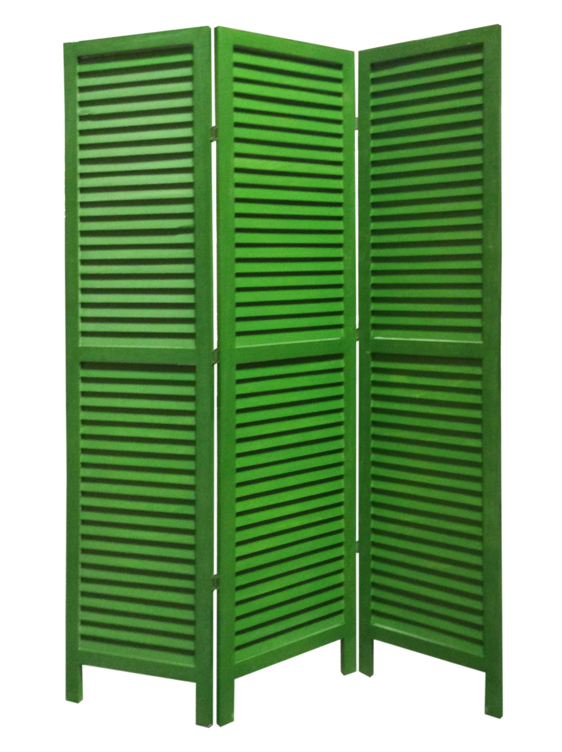 Green Wood Shutter -Screen By Homeroots - Image 2