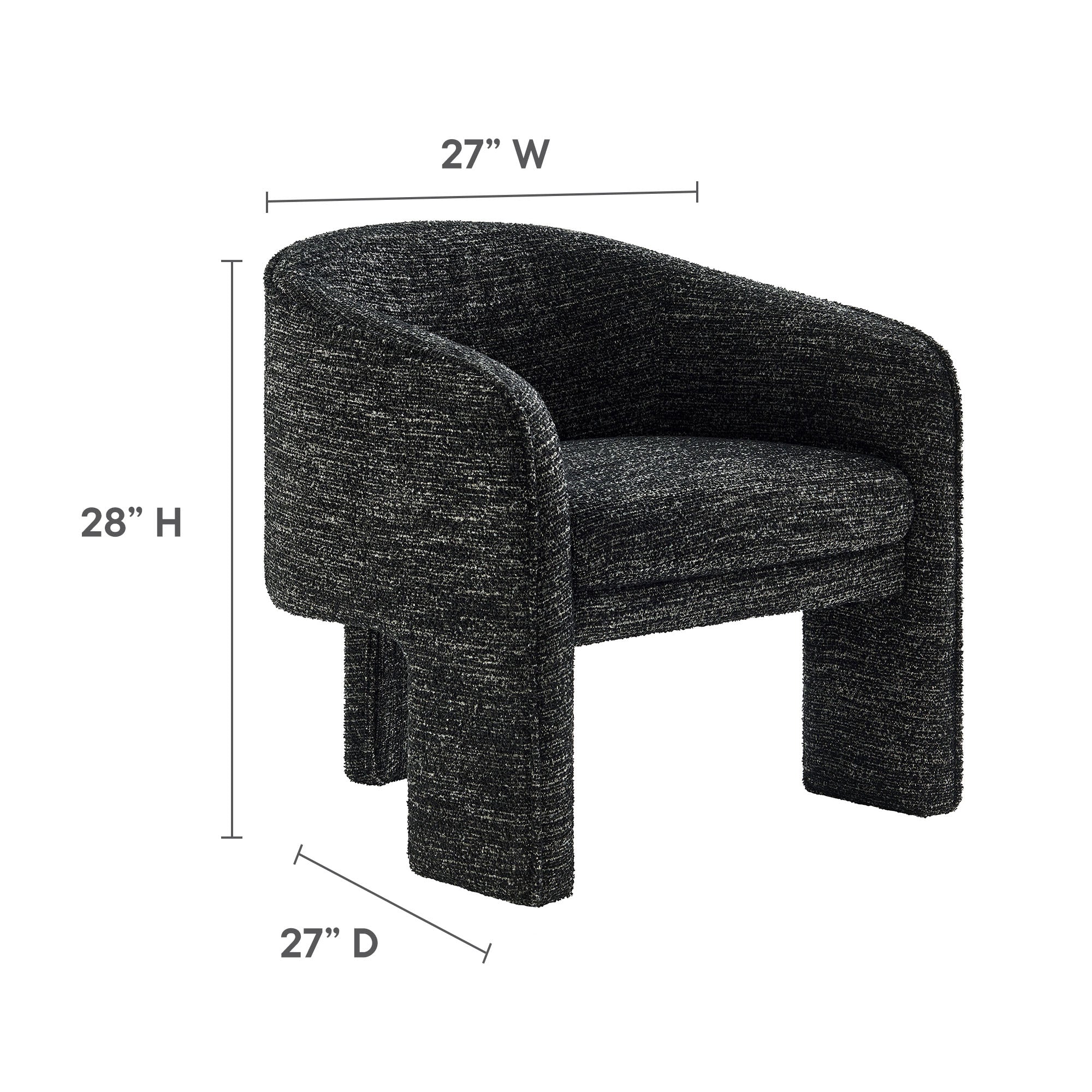 Greer Boucle Fabric Upholstered Accent Armchair by Modway - Image 9