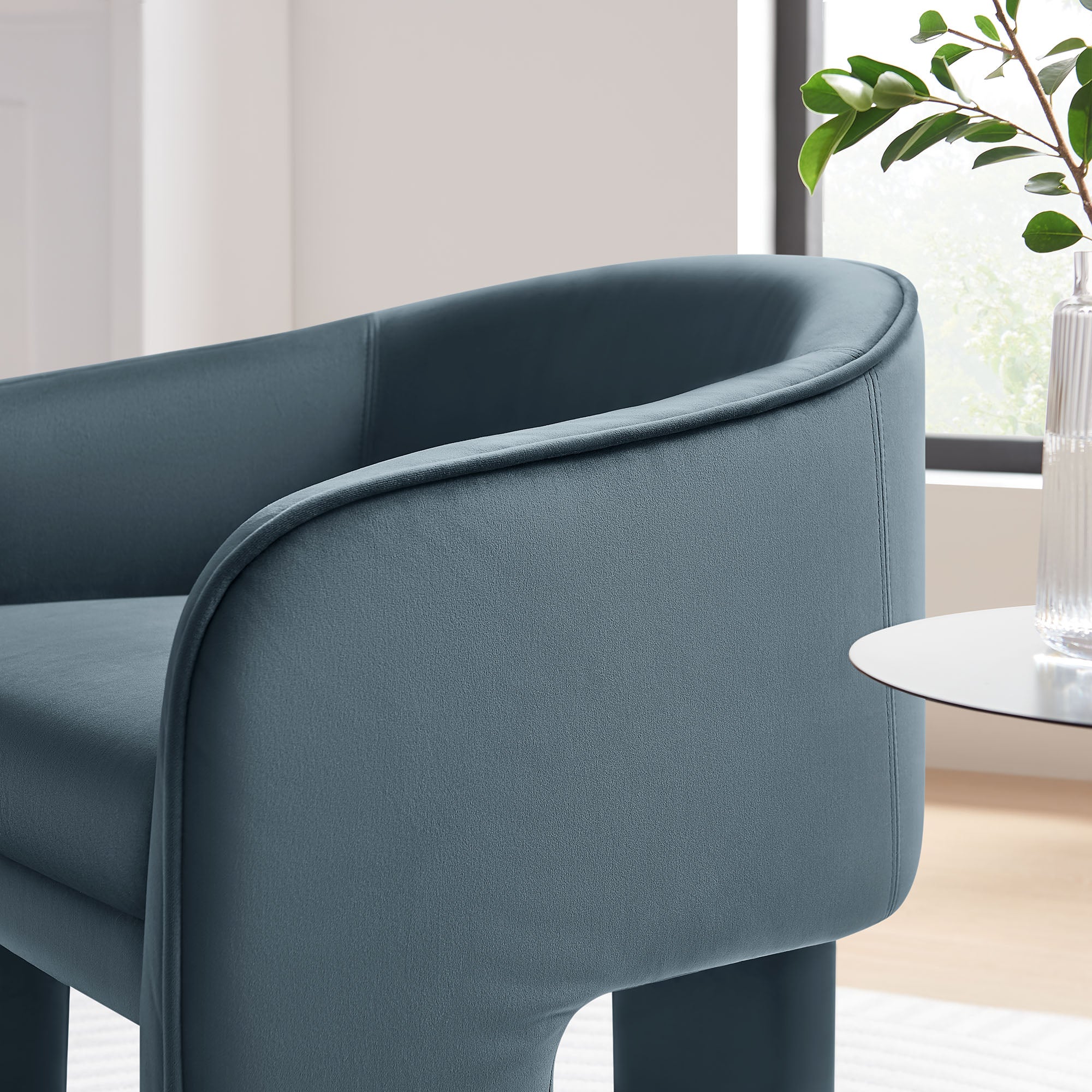 Greer Performance Velvet Upholstered Accent Armchair by Modway - Image 15