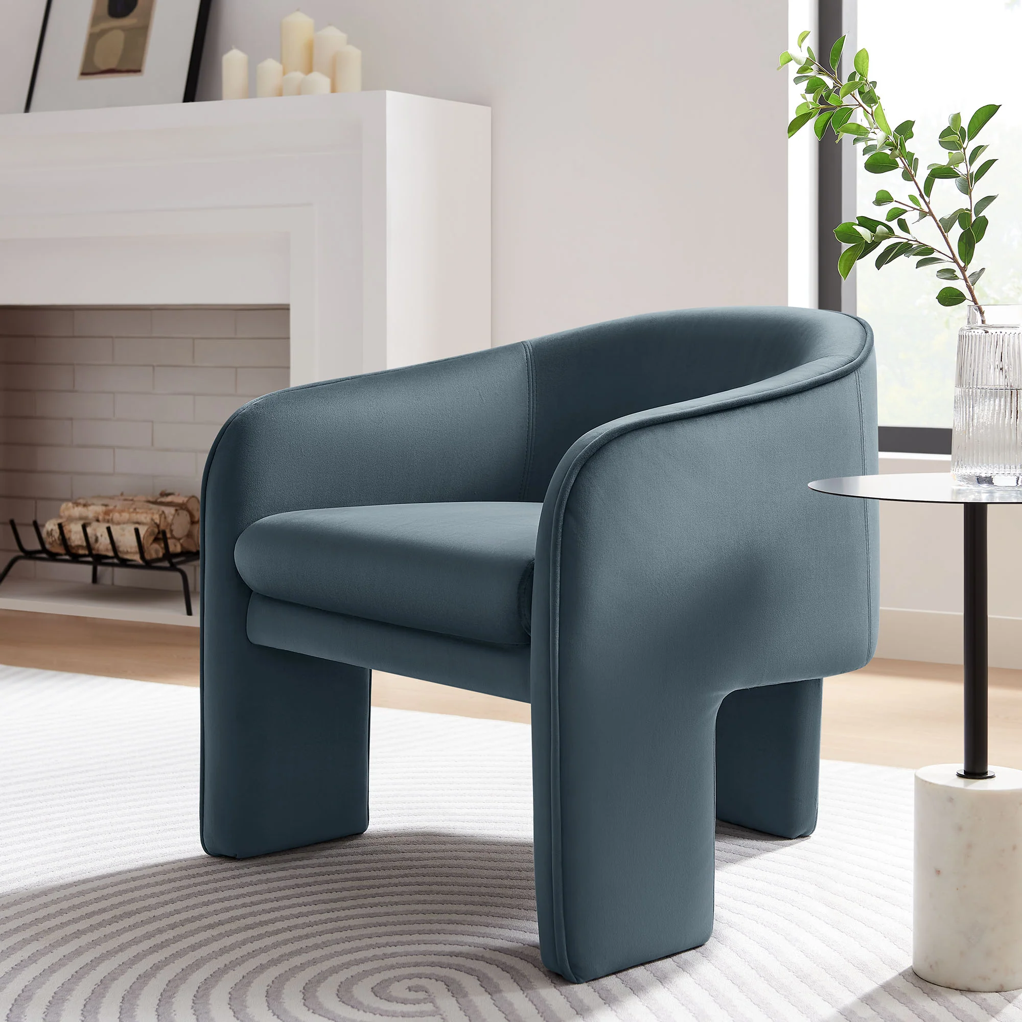 Greer Performance Velvet Upholstered Accent Armchair by Modway - Image 16