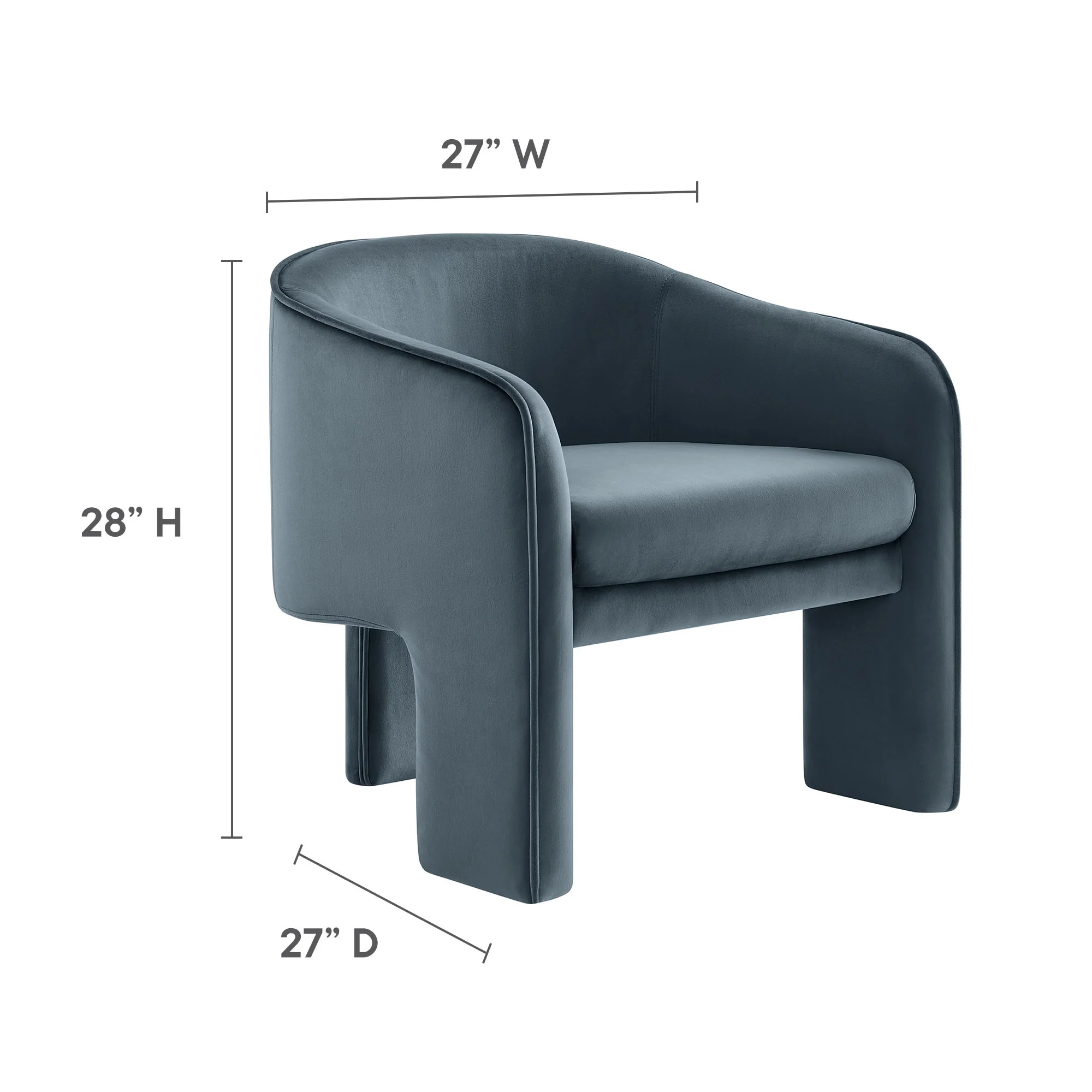 Greer Performance Velvet Upholstered Accent Armchair by Modway - Image 18