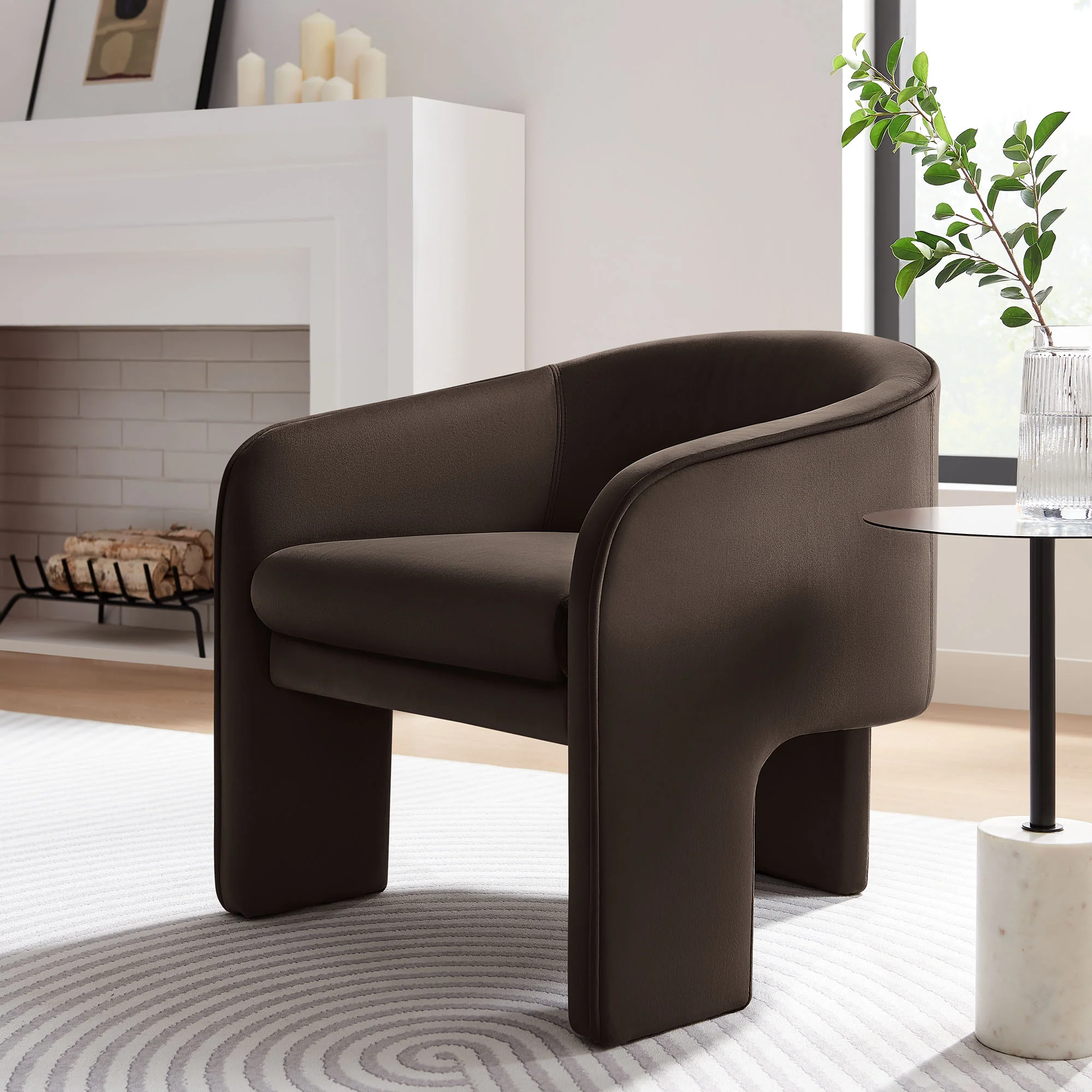 Greer Performance Velvet Upholstered Accent Armchair by Modway - Image 25