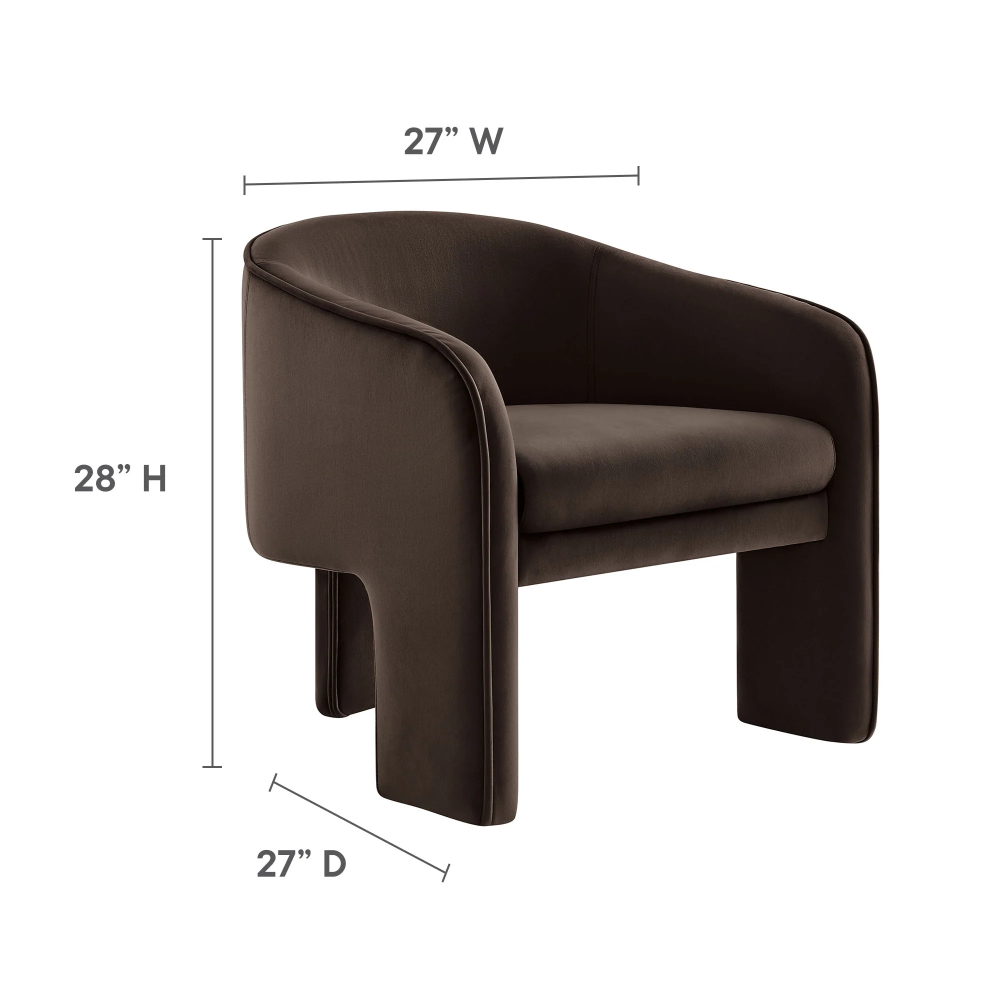 Greer Performance Velvet Upholstered Accent Armchair by Modway - Image 27