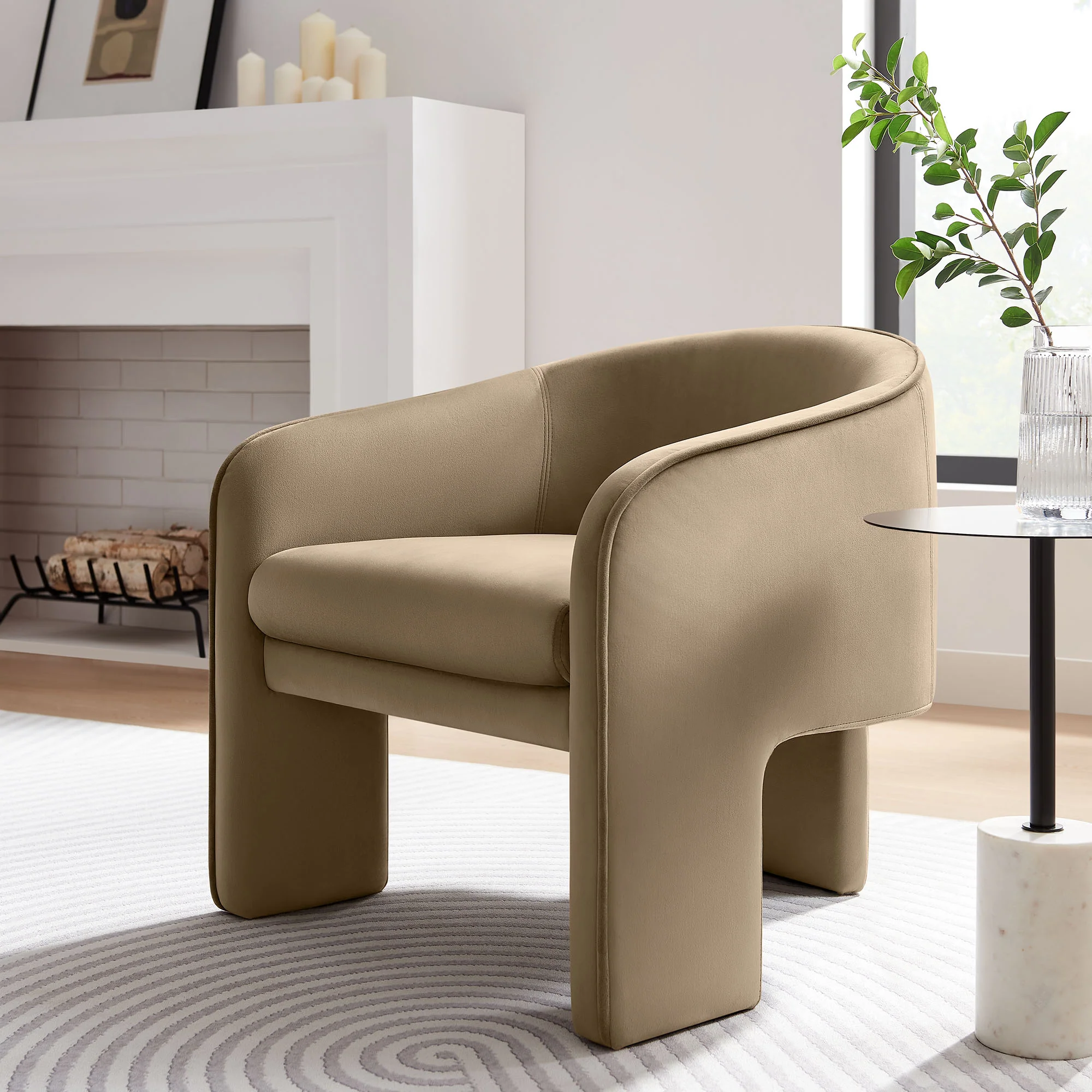 Greer Performance Velvet Upholstered Accent Armchair by Modway - Image 34
