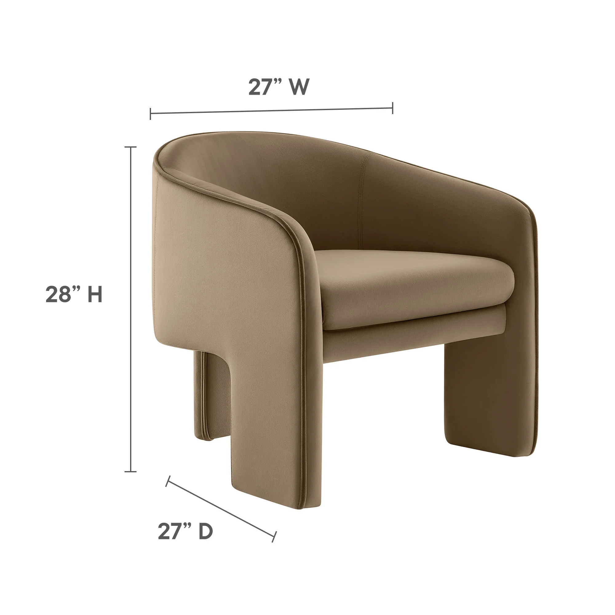 Greer Performance Velvet Upholstered Accent Armchair by Modway - Image 36