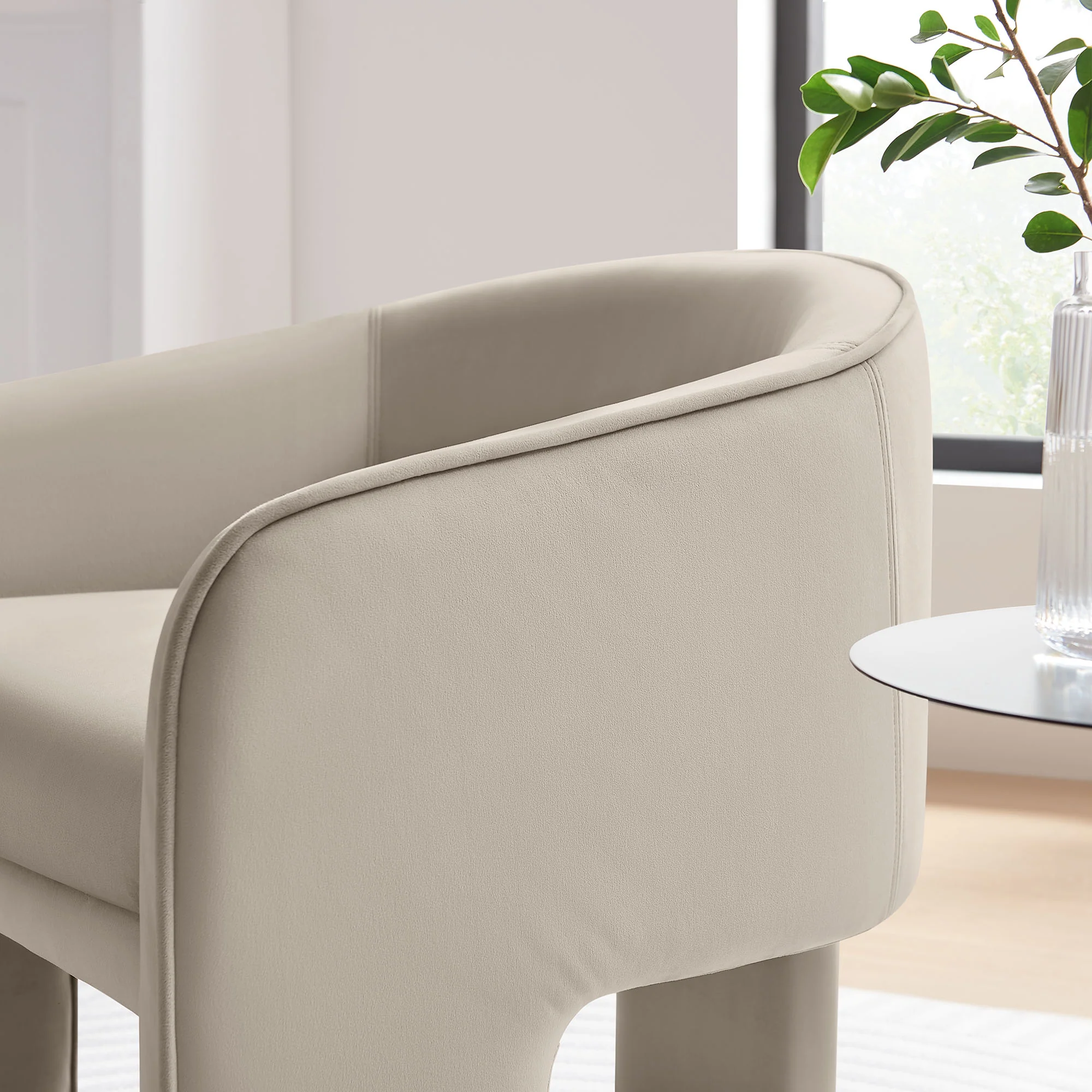 Greer Performance Velvet Upholstered Accent Armchair by Modway - Image 7