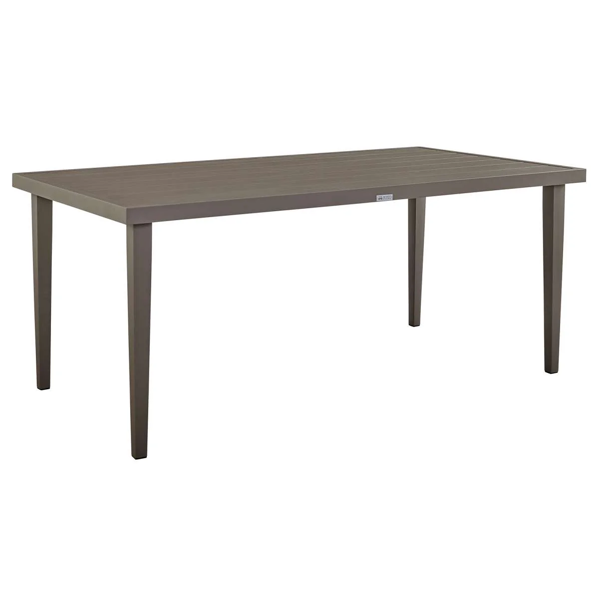 Grenada Outdoor Aluminum Gray Rectangle Dining Table By Armen Living - Image 4