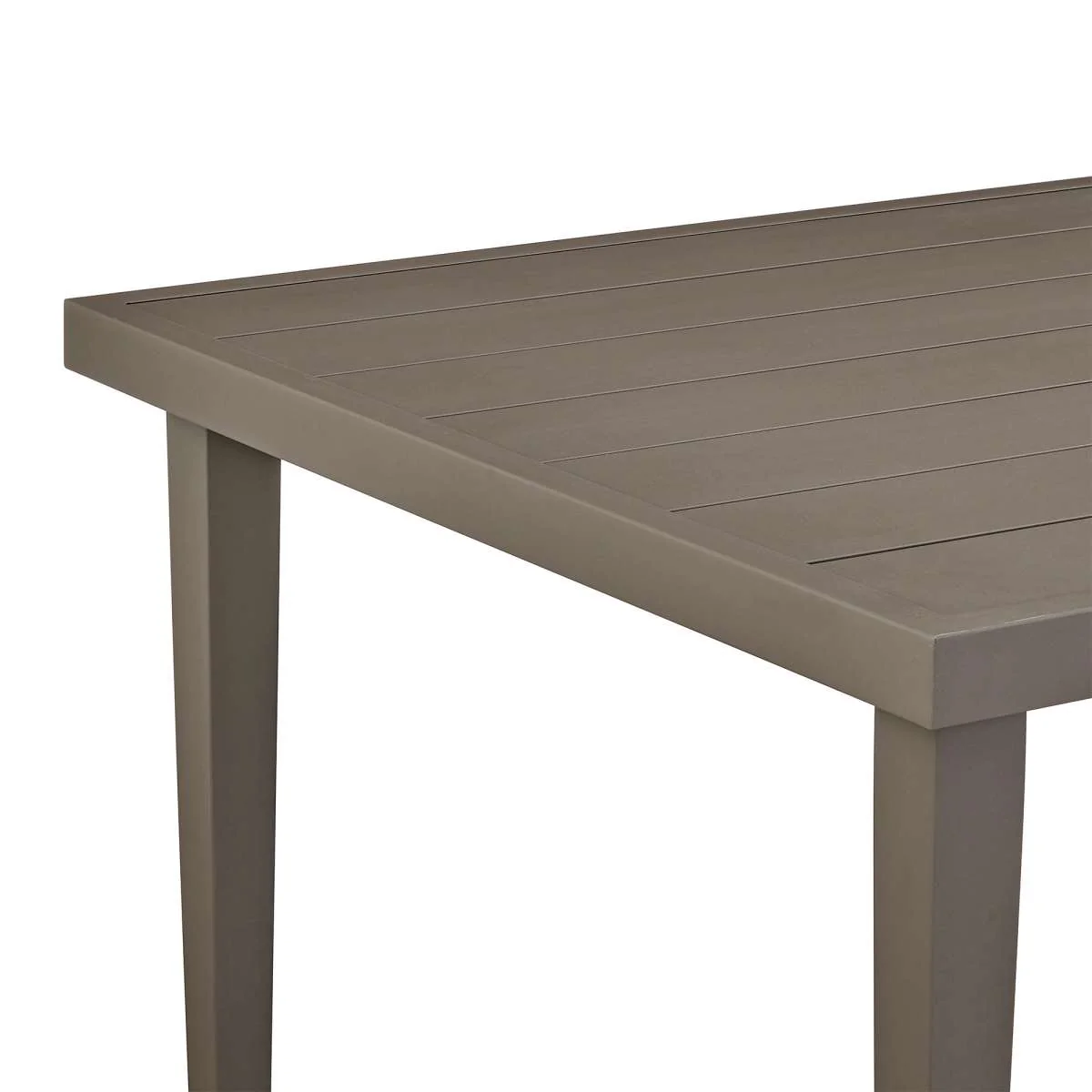 Grenada Outdoor Aluminum Gray Rectangle Dining Table By Armen Living - Image 5