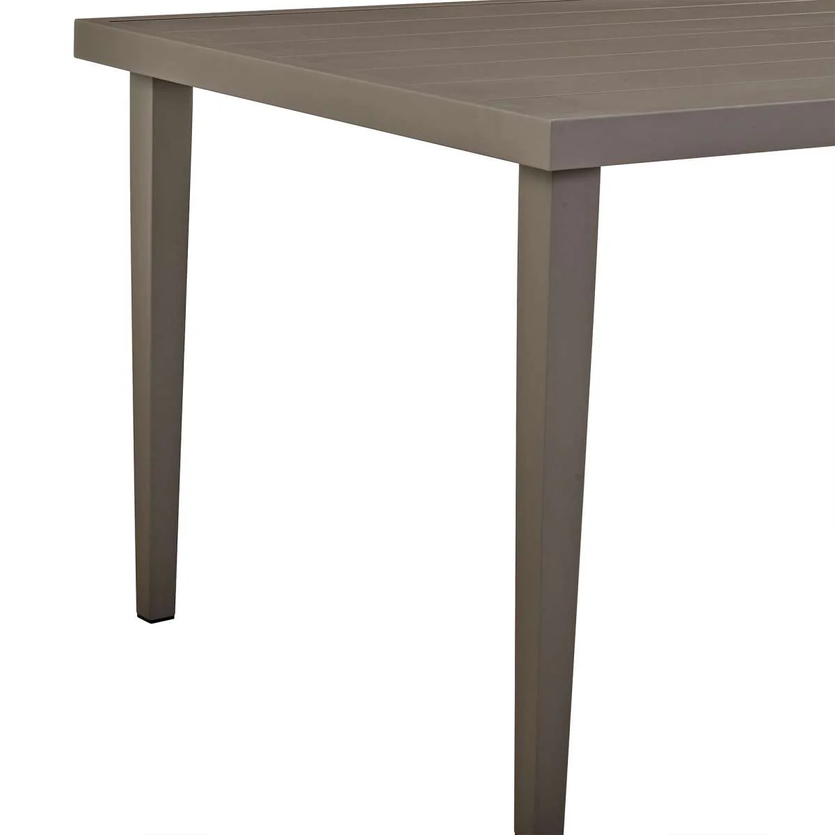 Grenada Outdoor Aluminum Gray Rectangle Dining Table By Armen Living - Image 6