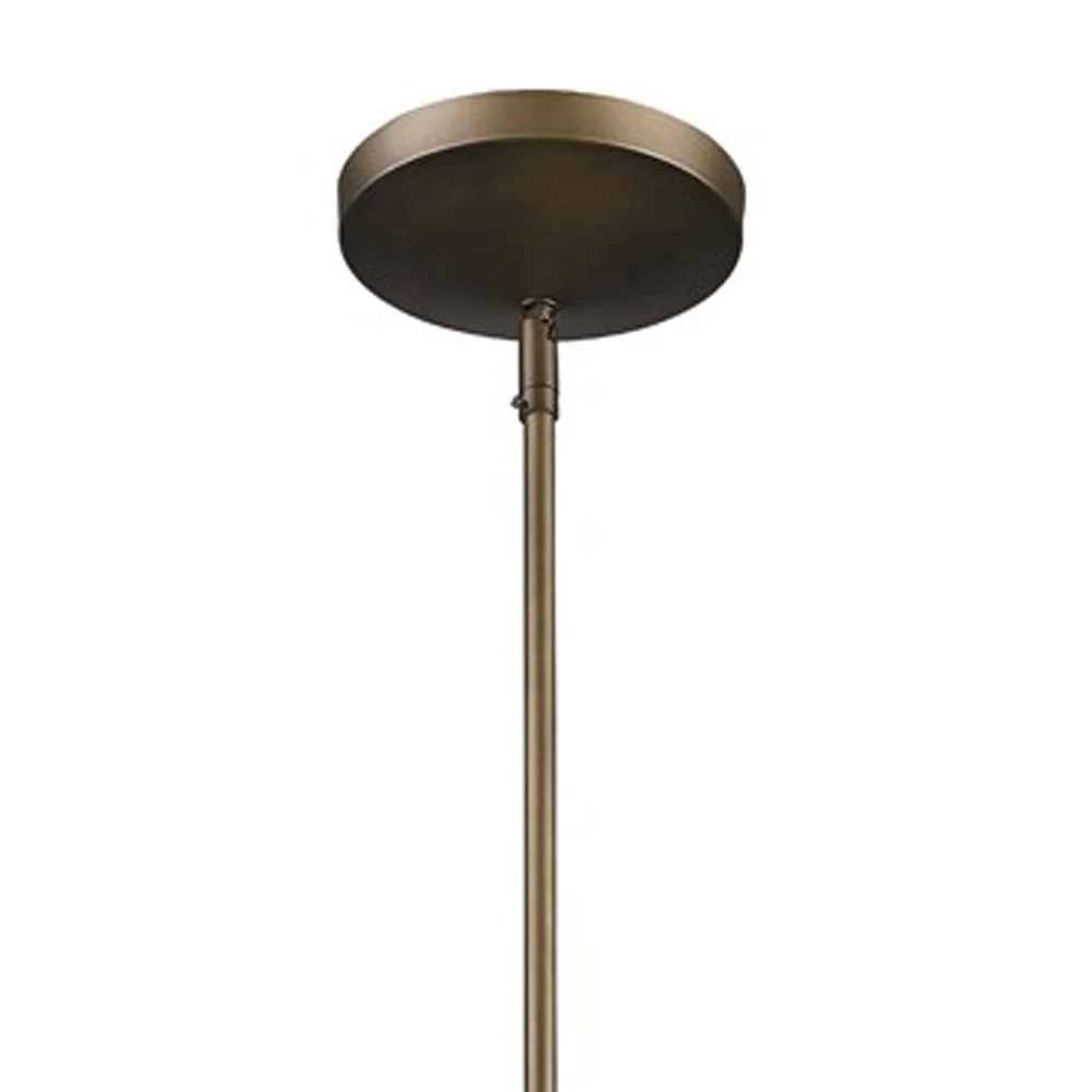 Greta 1-Light Raw Brass Pendant With Gloss White Interior And Etched Glass Shade By Homeroots - Image 3