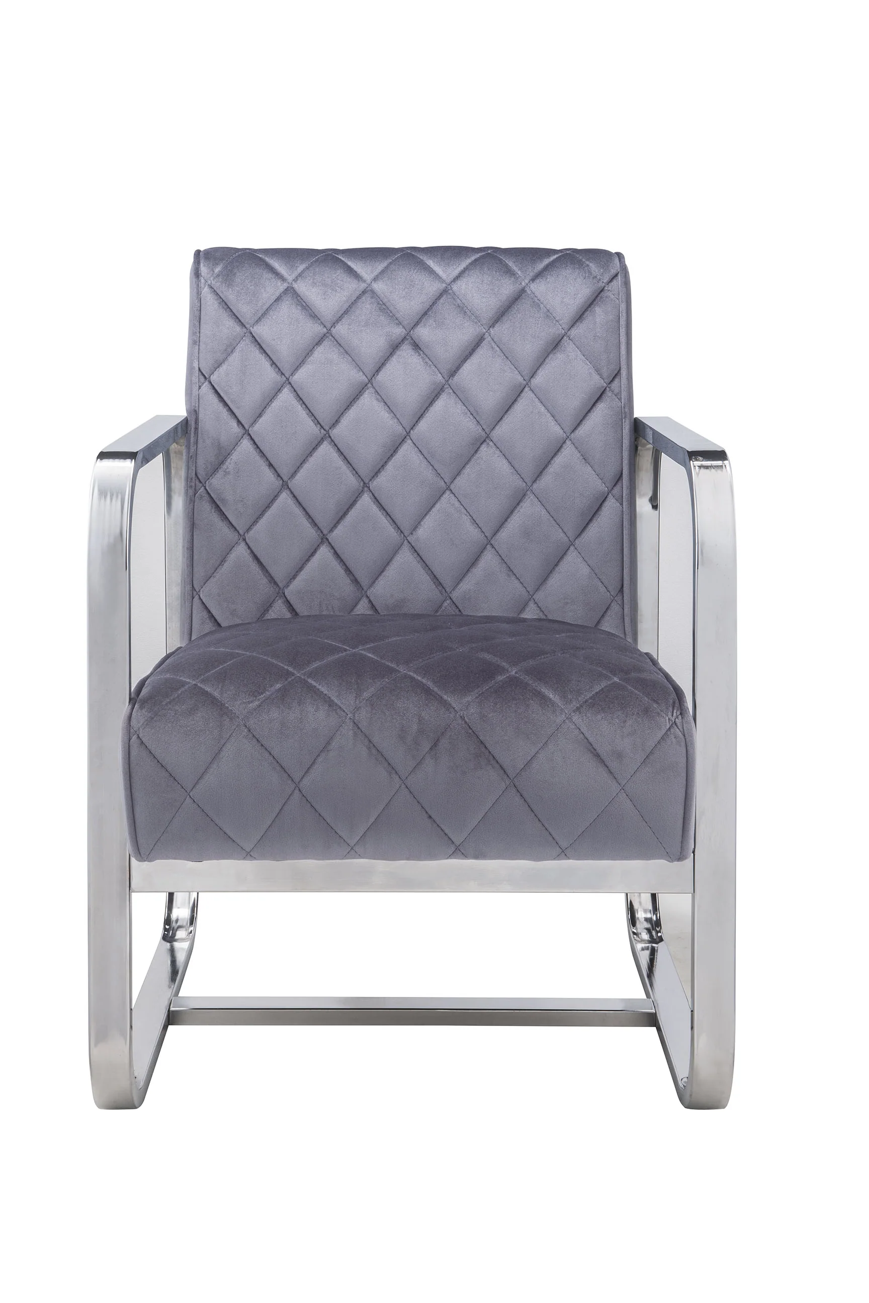 Grey Accent Chair By Homeroots - Image 2