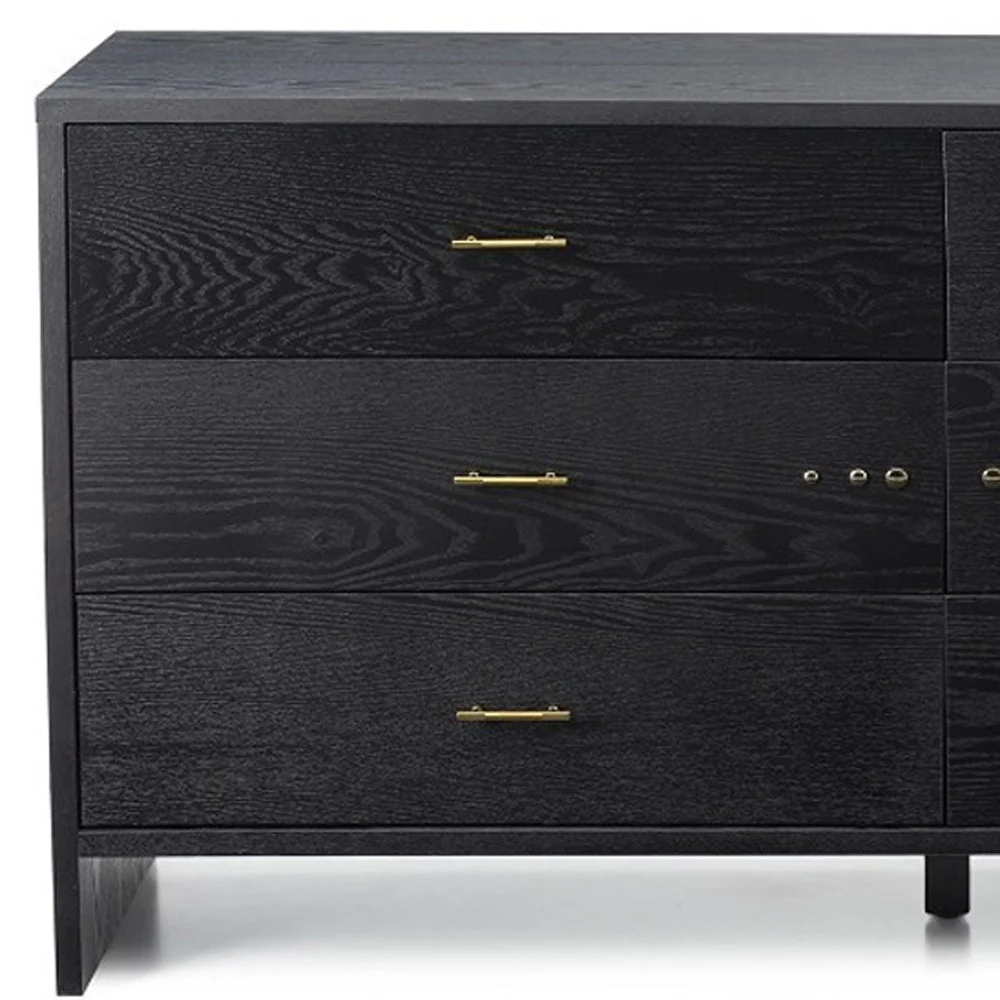 Grey Ash Manufactured Wood Six Drawer Double Dresser By Homeroots - Image 7