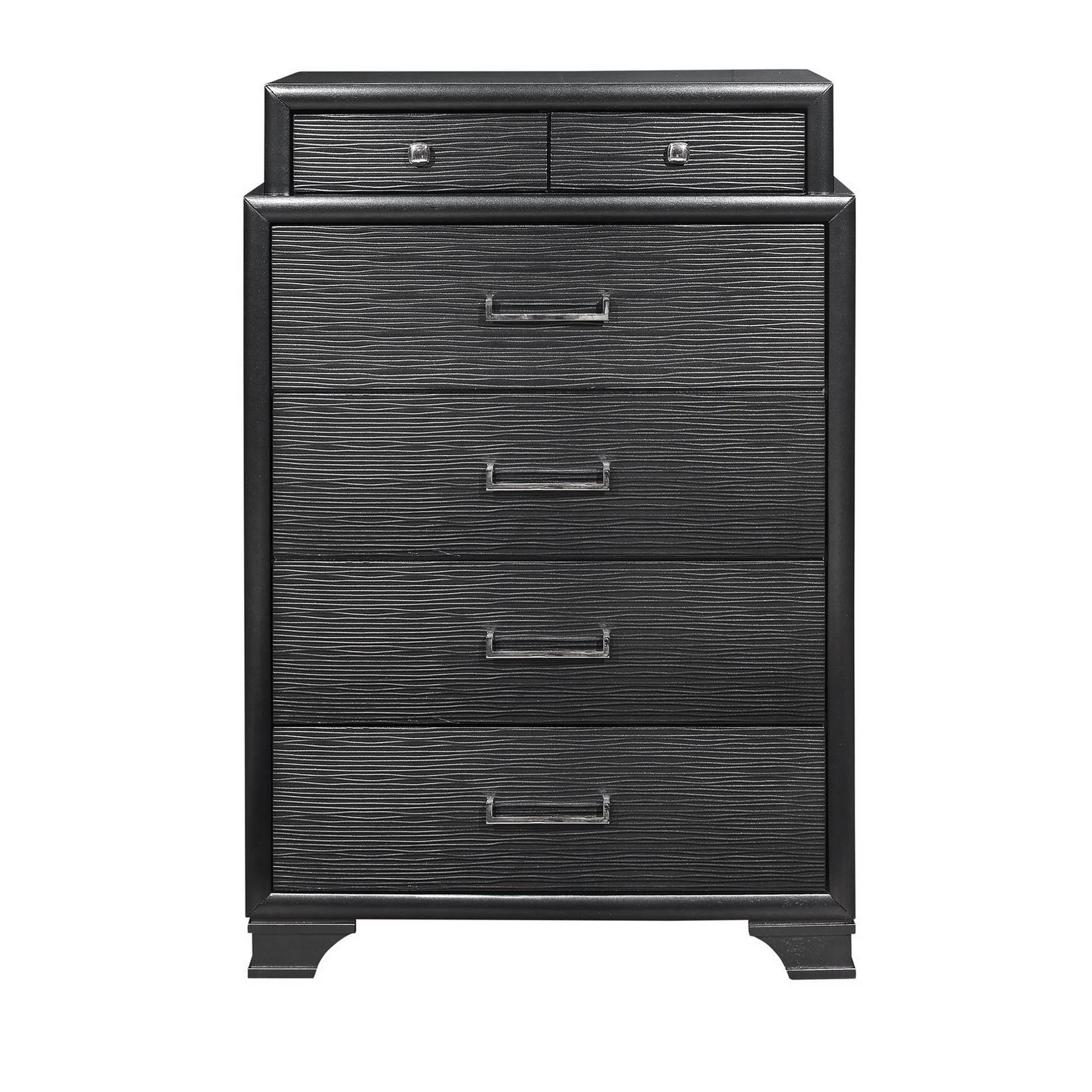 Grey Chest With 6 Drawers By Homeroots - Image 2