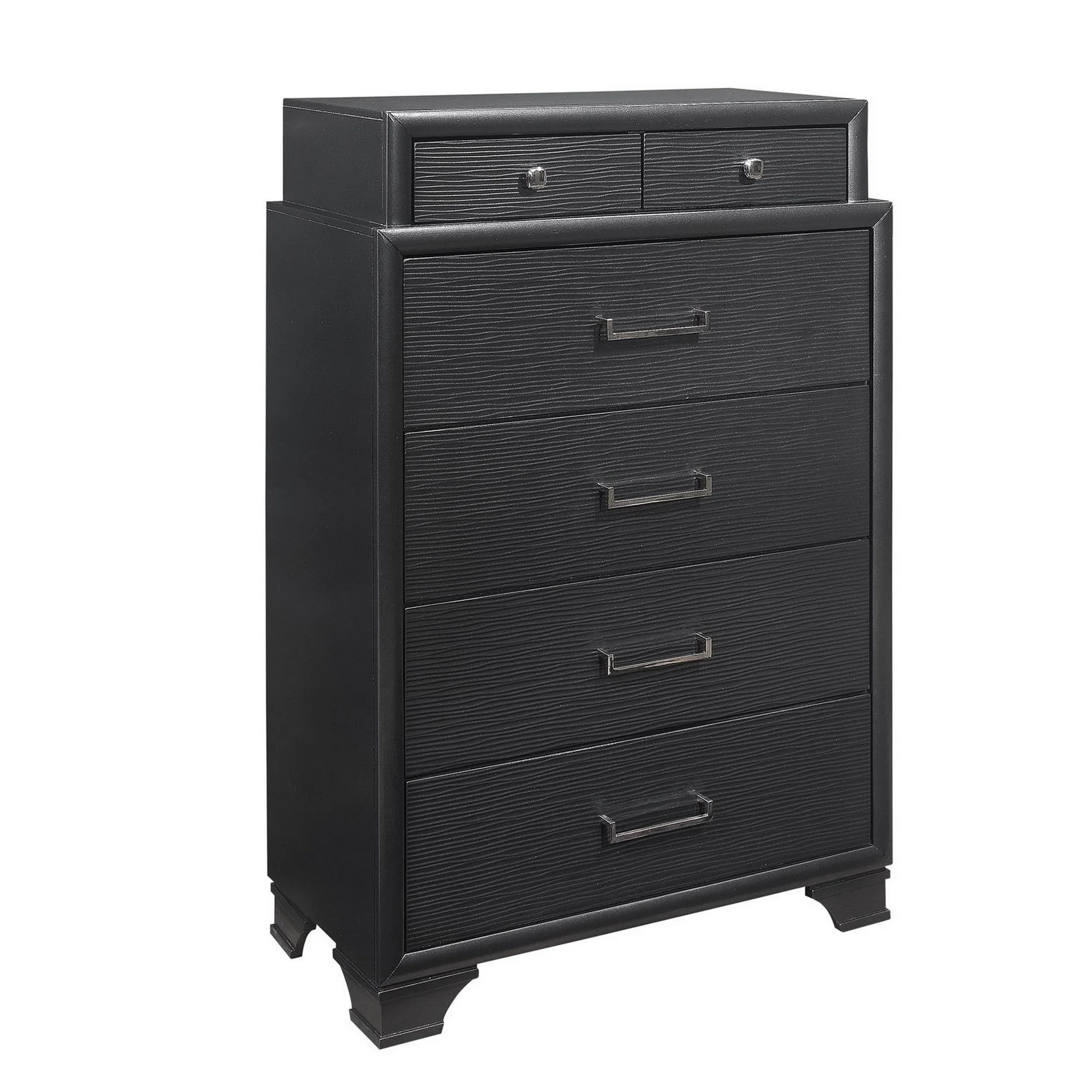 Grey Chest With 6 Drawers By Homeroots - Image 3