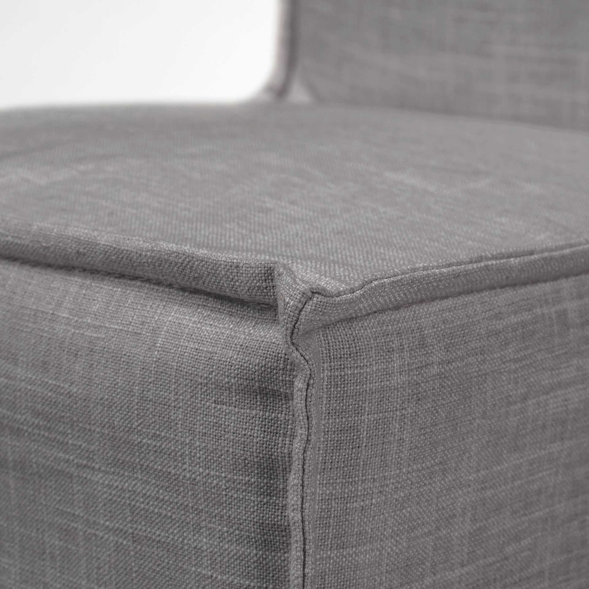 Grey Fabric Slip Cover With Brown Wooden Base Dining Chair By Homeroots - Image 8
