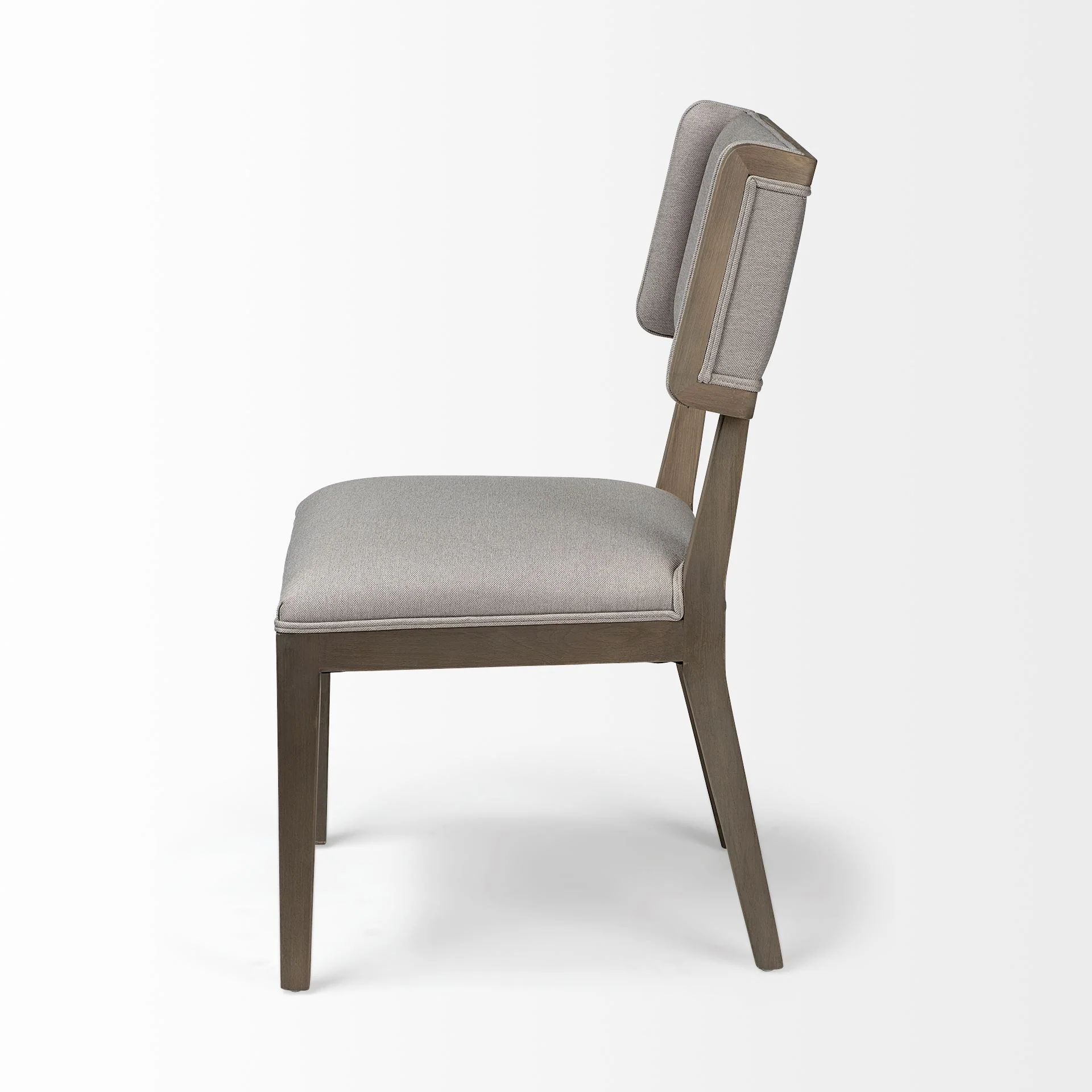 Grey Fabric Wrap With Brown Wooden Base Dining Chair By Homeroots - Image 11