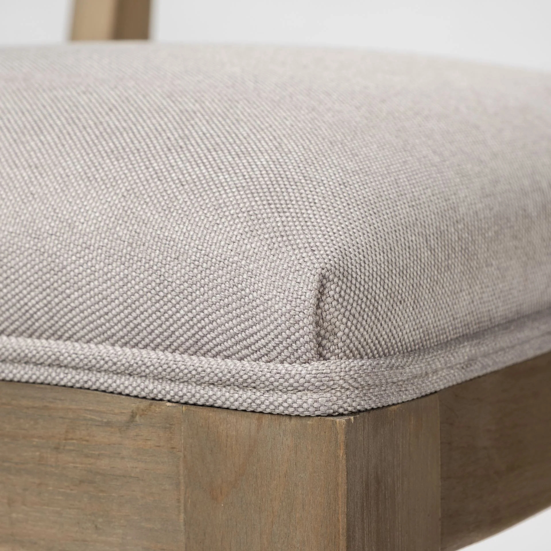 Grey Fabric Wrap With Brown Wooden Base Dining Chair By Homeroots - Image 6