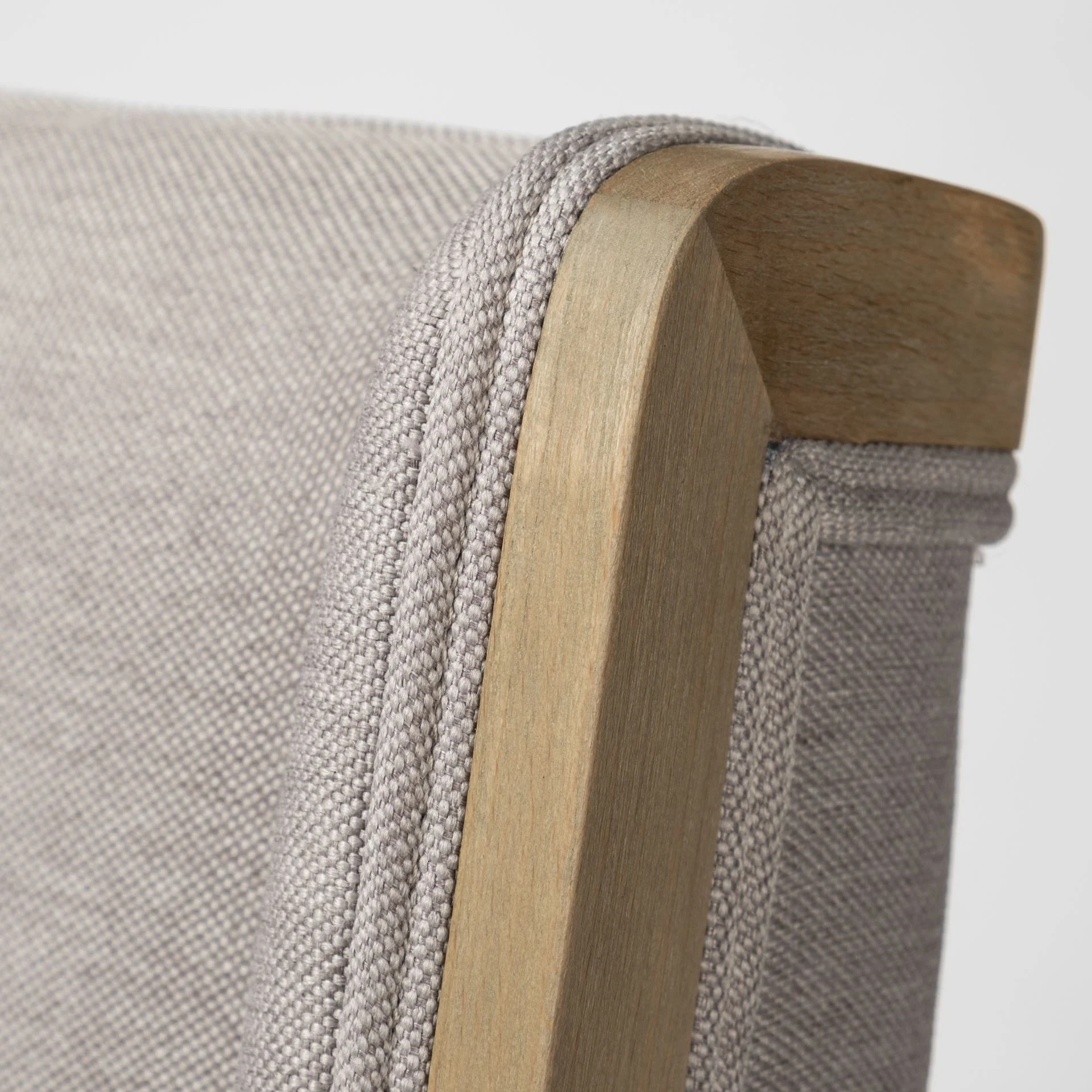 Grey Fabric Wrap With Brown Wooden Base Dining Chair By Homeroots - Image 7